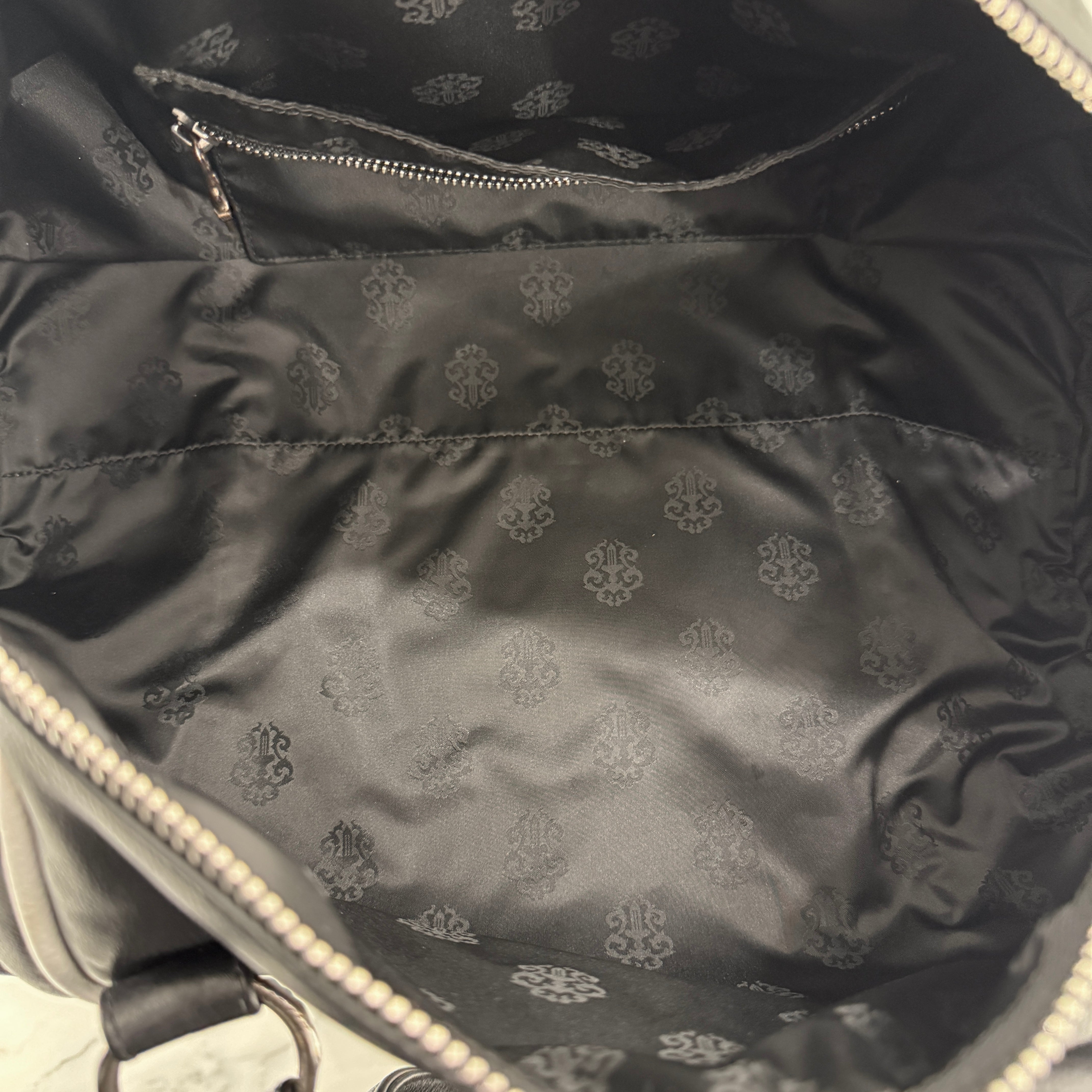 CHROME HEARTS Las Vegas Limited DOMINO Cemetery Cross Patch Duffle Leather Boston Bag クロムハーツ ラスベガス限定 ドミノ セメタリークロスパッチ ダッフル レザー ボストンバッグ