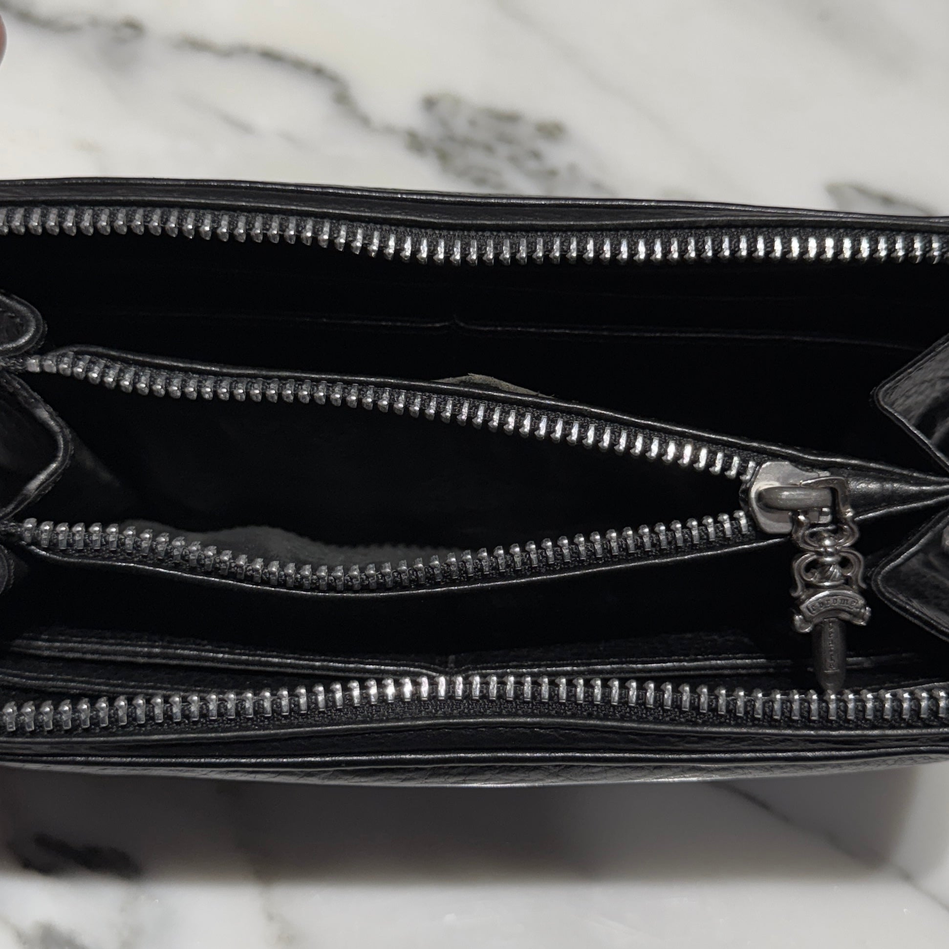 CHROME HEARTS REC F ZIP #2 Leather Wallet クロムハーツ レック F ジップ #2 レザー ウォレット