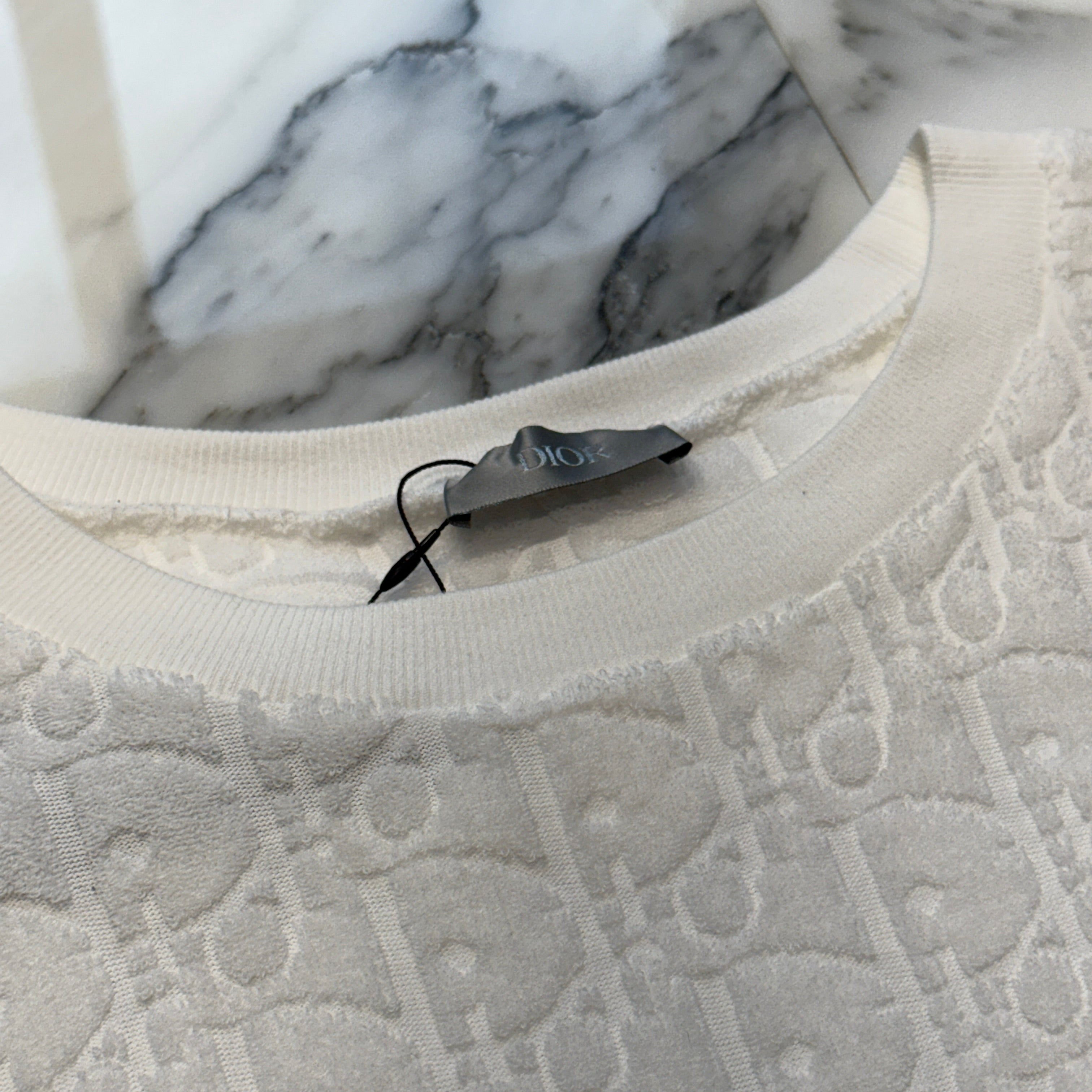 DIOR 2020SS Oblique Cotton Jacquard Tee 943J605E0602 Size XL ディオール オブリーク コットン ジャガード Tシャツ サイズXL