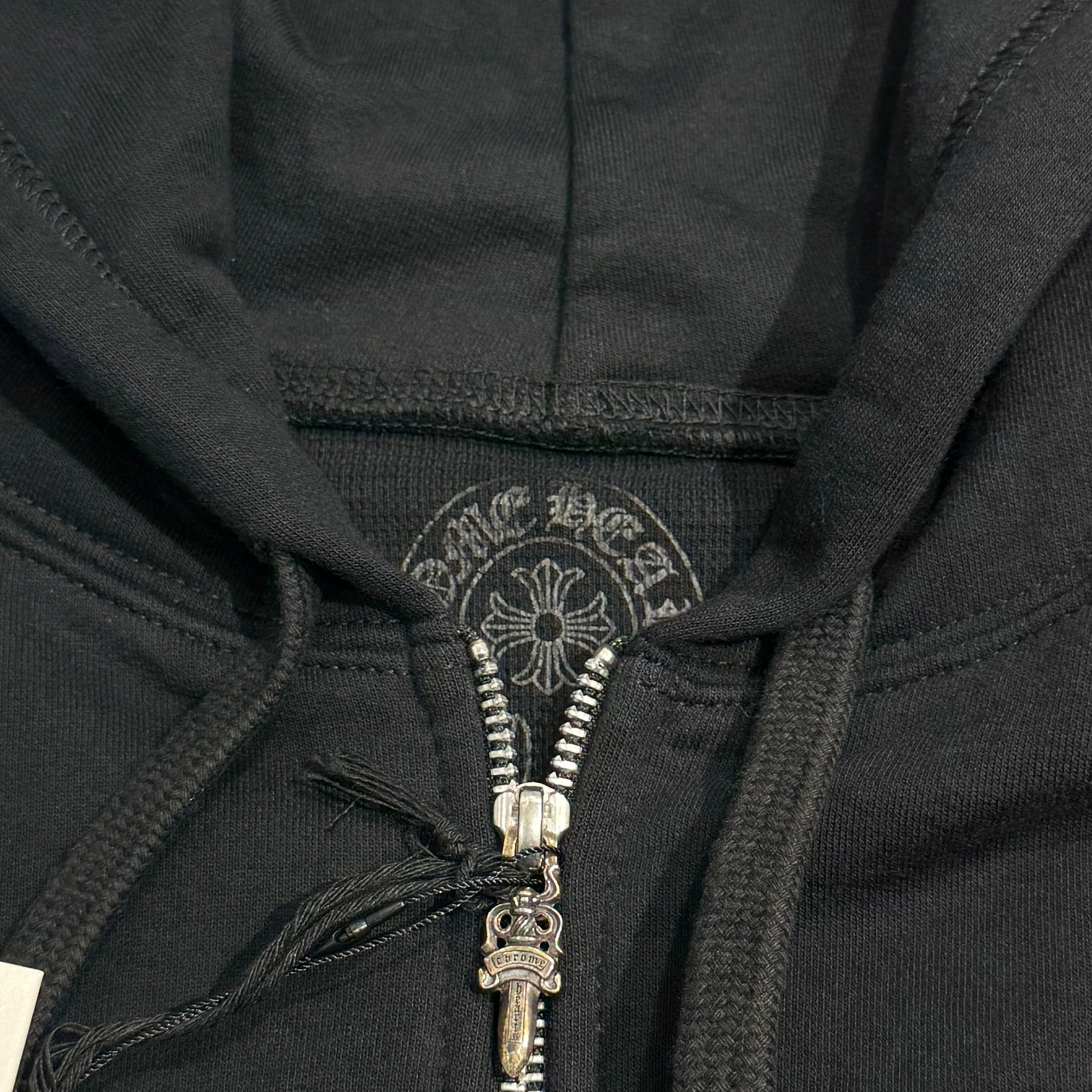 CHROME HEARTS Vertical Logo Thermal Zip Up Hoodie Size S クロムハーツ ヴァーティカル ロゴ サーマル ジップアップフーディー サイズS
