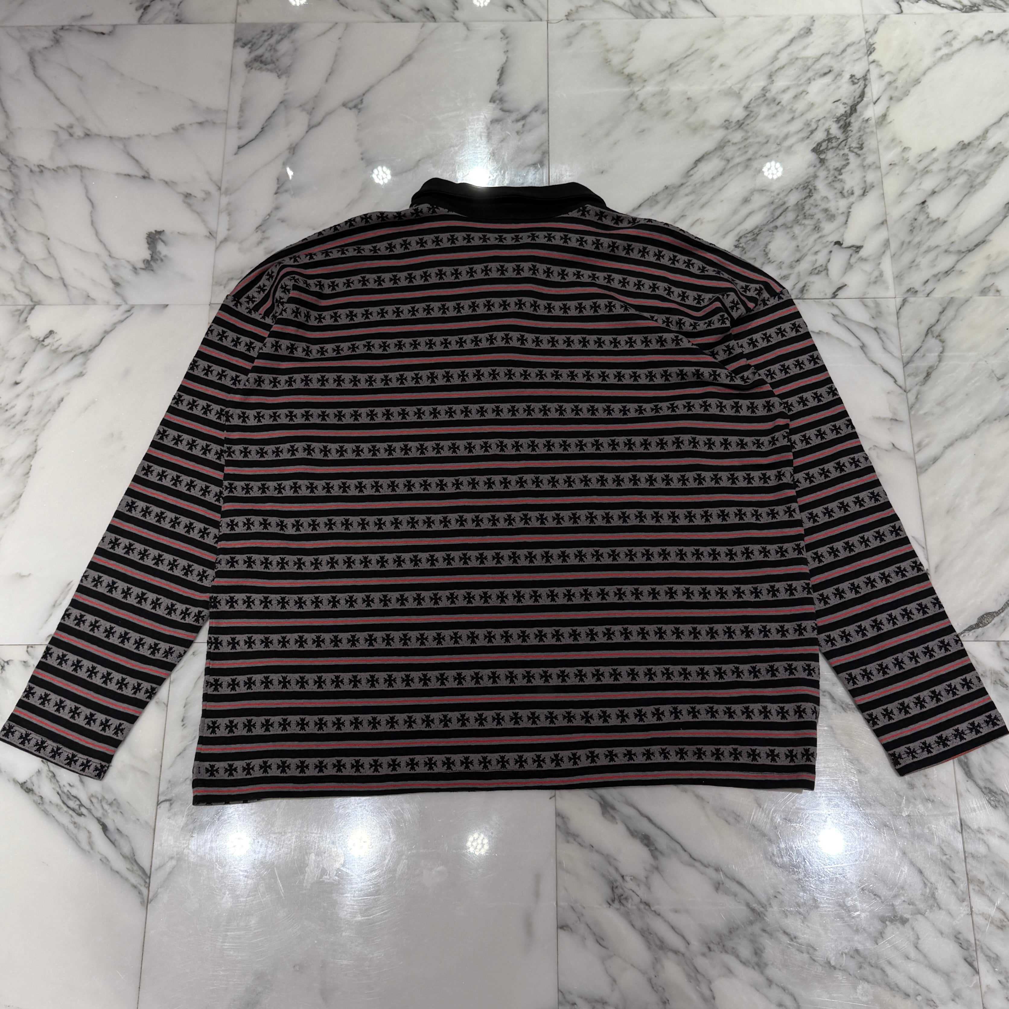 CHROME HEARTS × MATTY BOY Y NOT Chomper Embroidery Stripe Polo