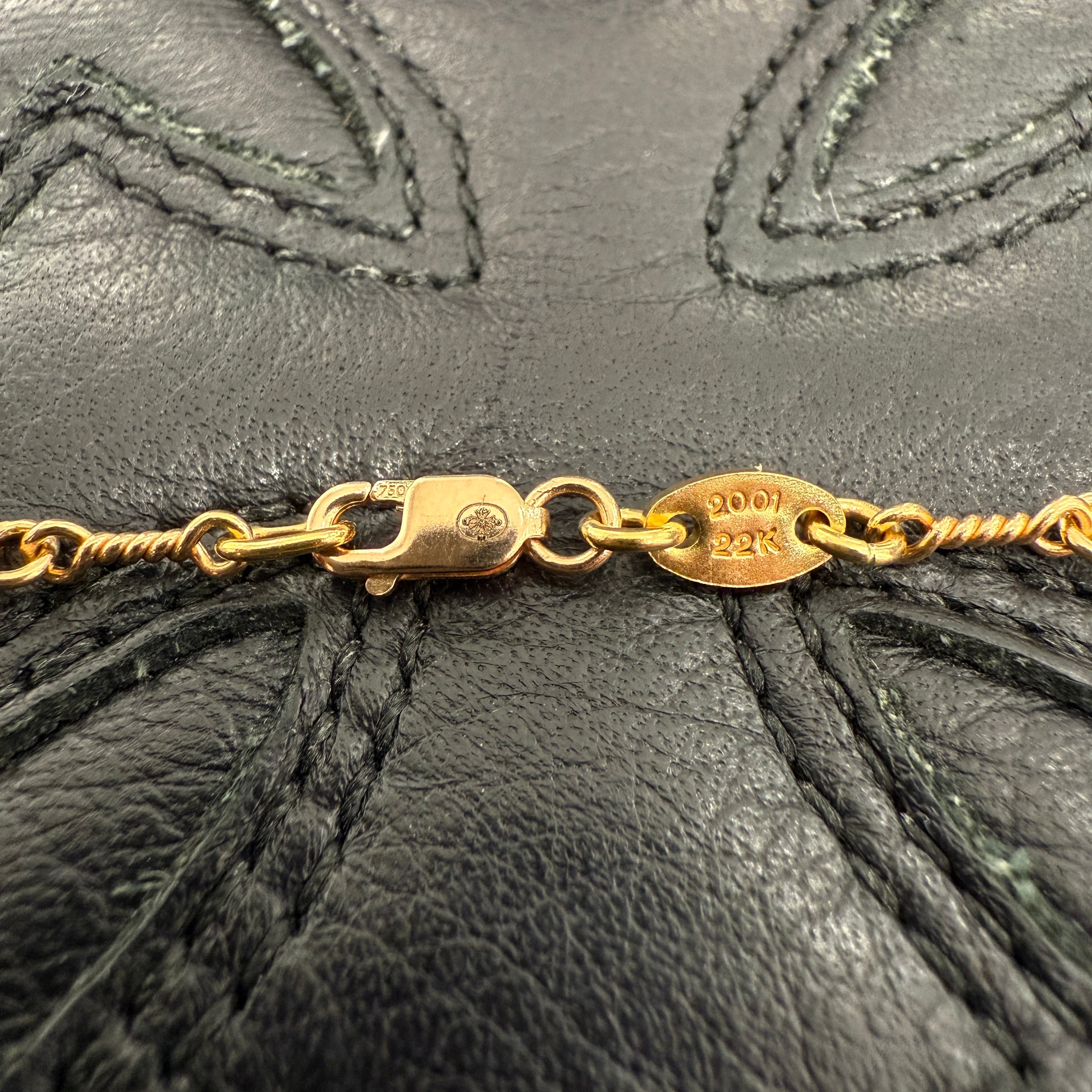 CHROME HEARTS 22K Twist Chain Necklace Size 20 Inch クロムハーツ 22K ツイストチェーン ネックレス サイズ20インチ