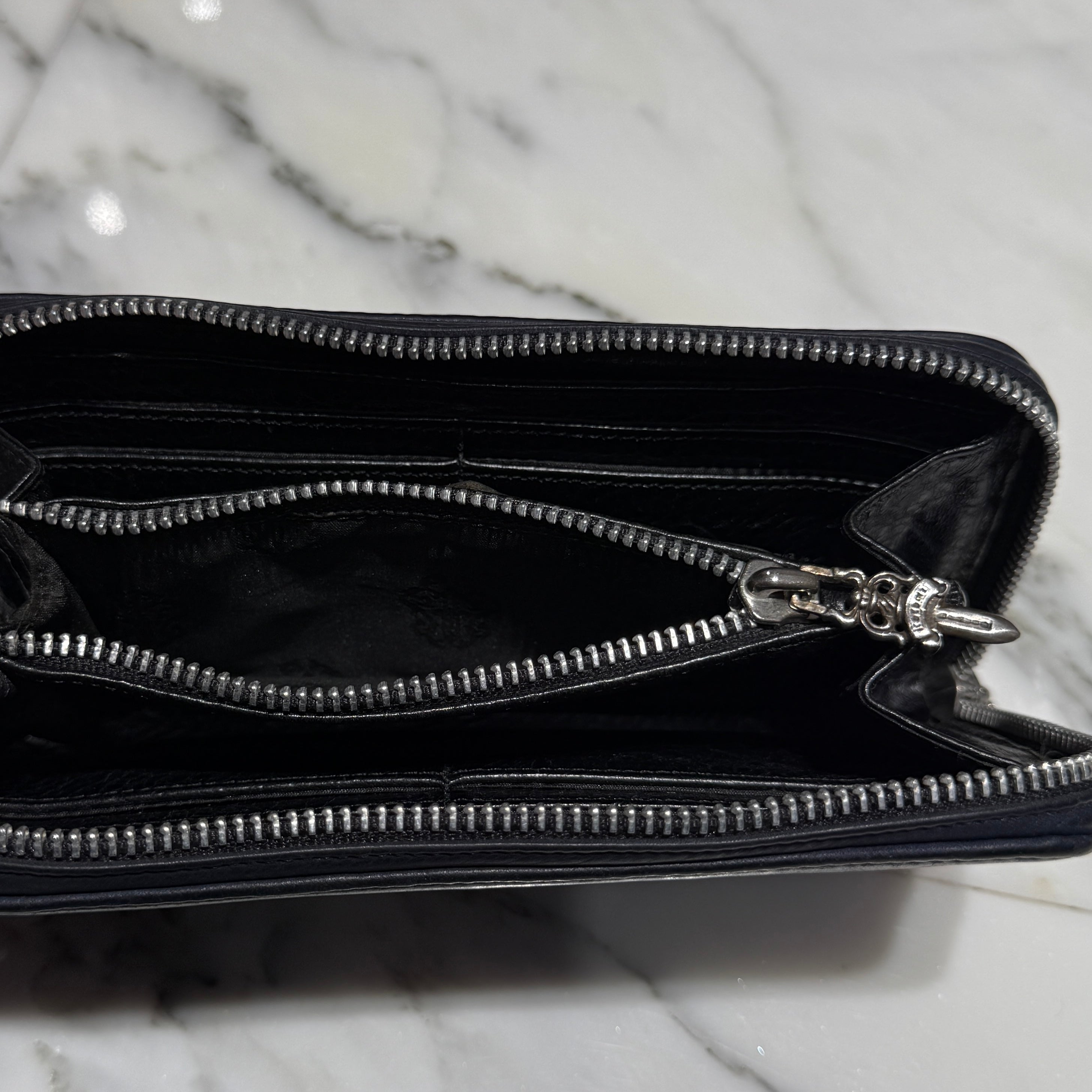 CHROME HEARTS 3 Cemetery Cross Leather Patch REC F ZIP #2 Wallet クロムハーツ 3セメタリークロス レザーパッチ レック F ジップ #2 ウォレット