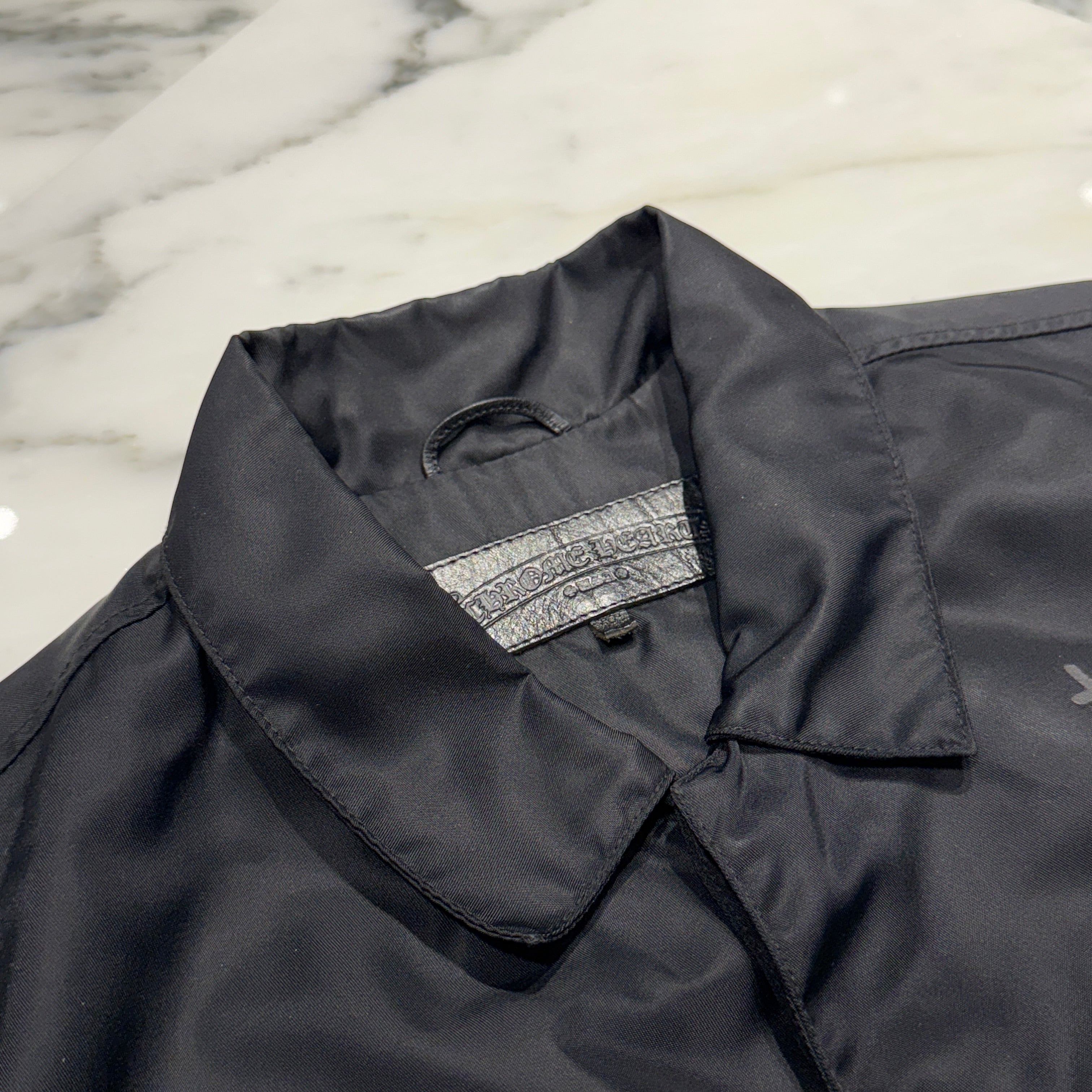 CHROME HEARTS RIGGINS FBRC English Print Nylon Coach Jacket Size M クロムハーツ リギンズ ファブリック イングリッシュ プリント ナイロンコーチジャケット サイズM