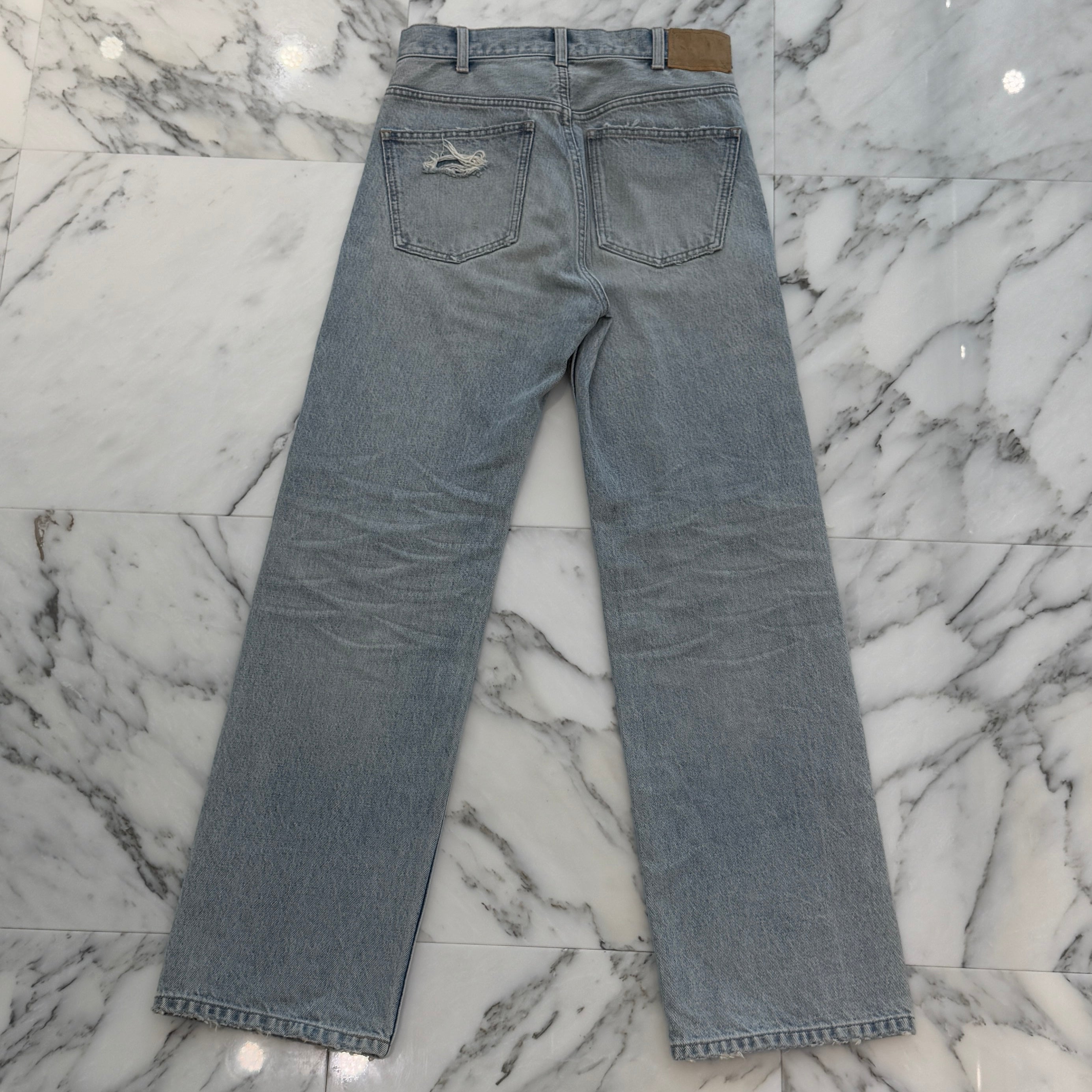 CELINE 2024SS Wesley Jeans In Breezy Point Wash Denim Pants N946629V.08ZY Size 26 セリーヌ ウェスリー ジーンズ イン ブリーズポイントウォッシュ デニムパンツ サイズ 26