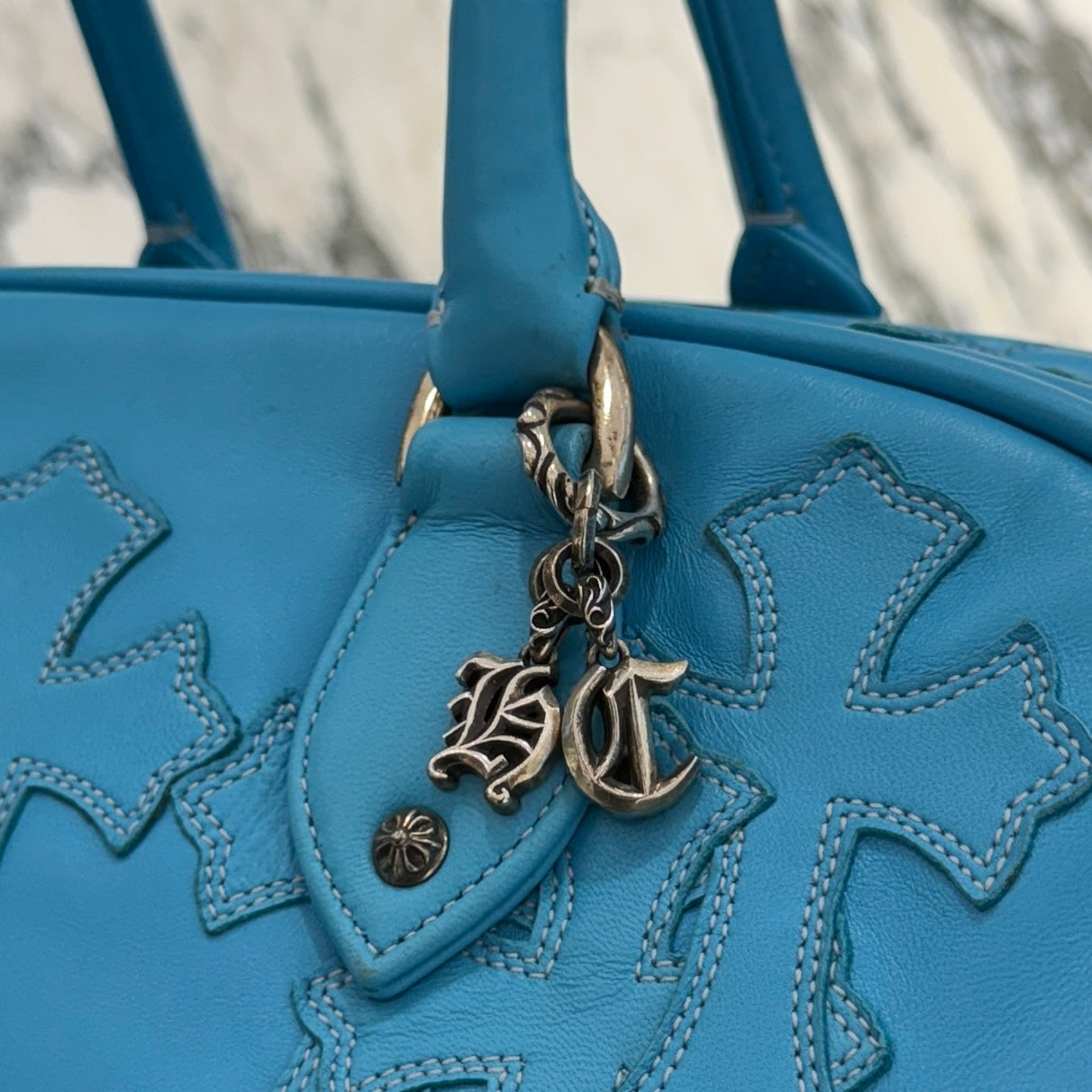 CHROME HEARTS Cemetery Cross Patch GYM Bag Medium クロムハーツ セメタリークロスパッチ ジムバッグ ミディアム