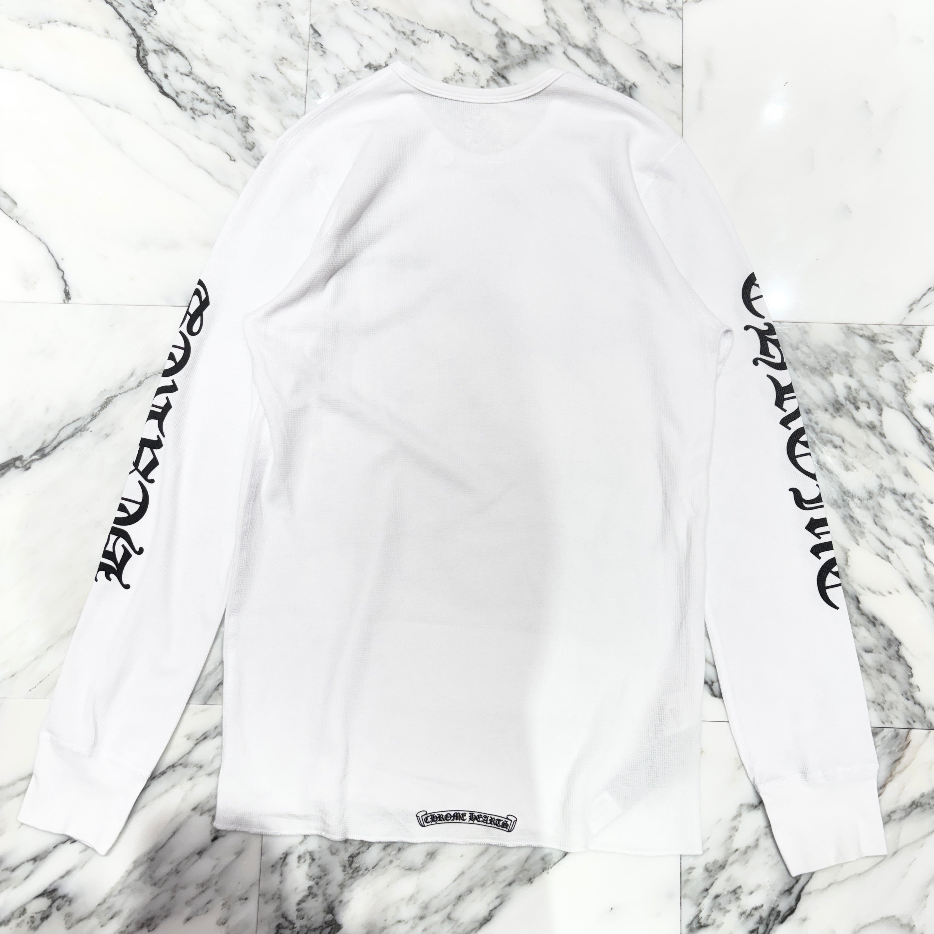 CHROME HEARTS 2025SS Scroll Label Arm Logo Print Thermal Long Sleeve Tee Size S クロムハーツ スクロールラベル アームロゴプリント  サーマル ロングスリーブ Tシャツ サイズS