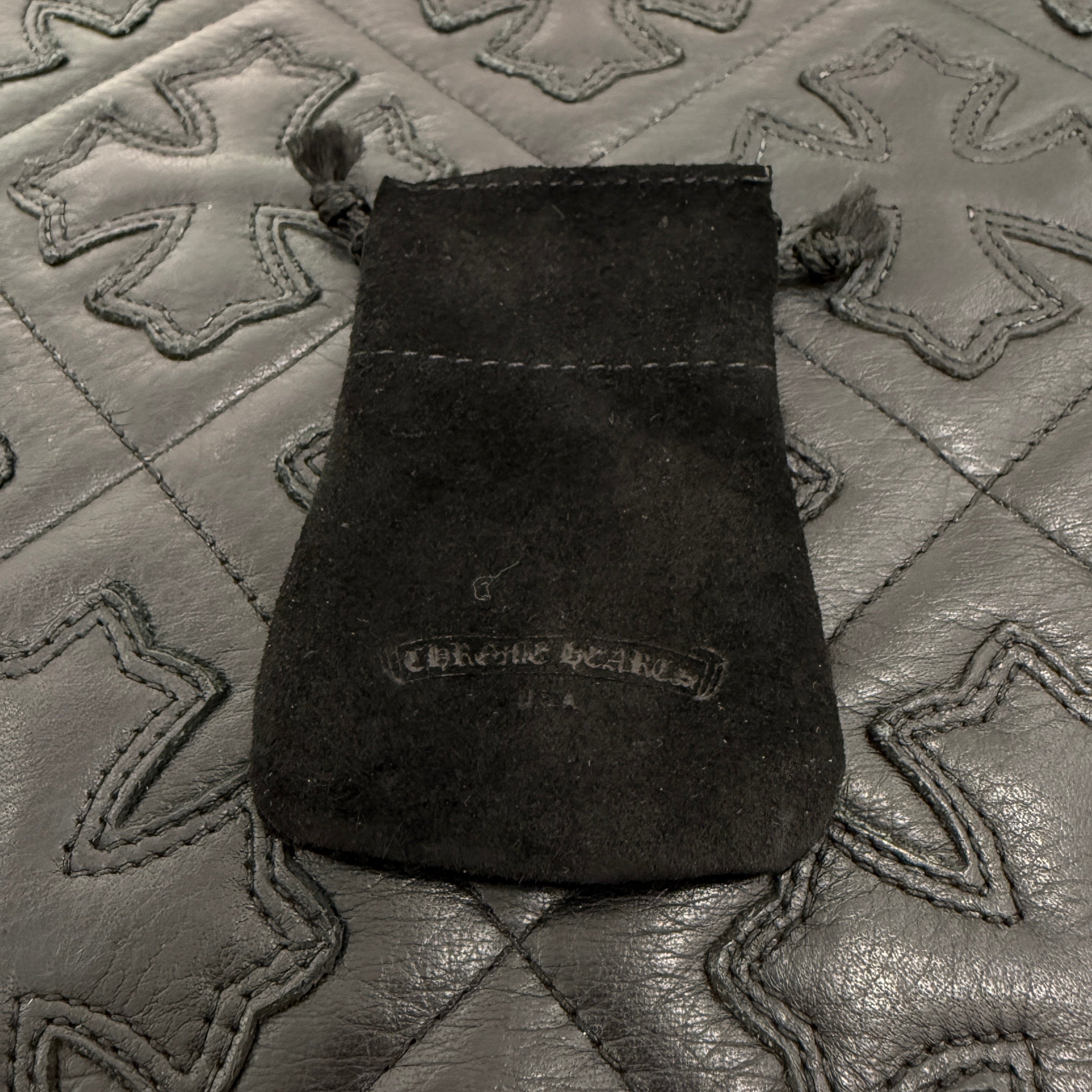 CHROME HEARTS 22K Tiny Fat Cross Pave Sapphire Pendant Top クロムハーツ 22K タイニーファットクロス パヴェサファイア ペンダントトップ