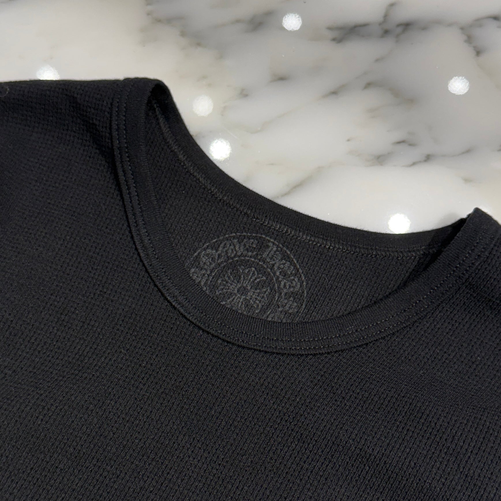 CHROME HEARTS 2025SS Floral Cross Horseshoe Thermal Long Sleeve Tee Size L クロムハーツ フローラルクロス ホースシュー サーマル ロングスリーブ Tシャツ サイズL