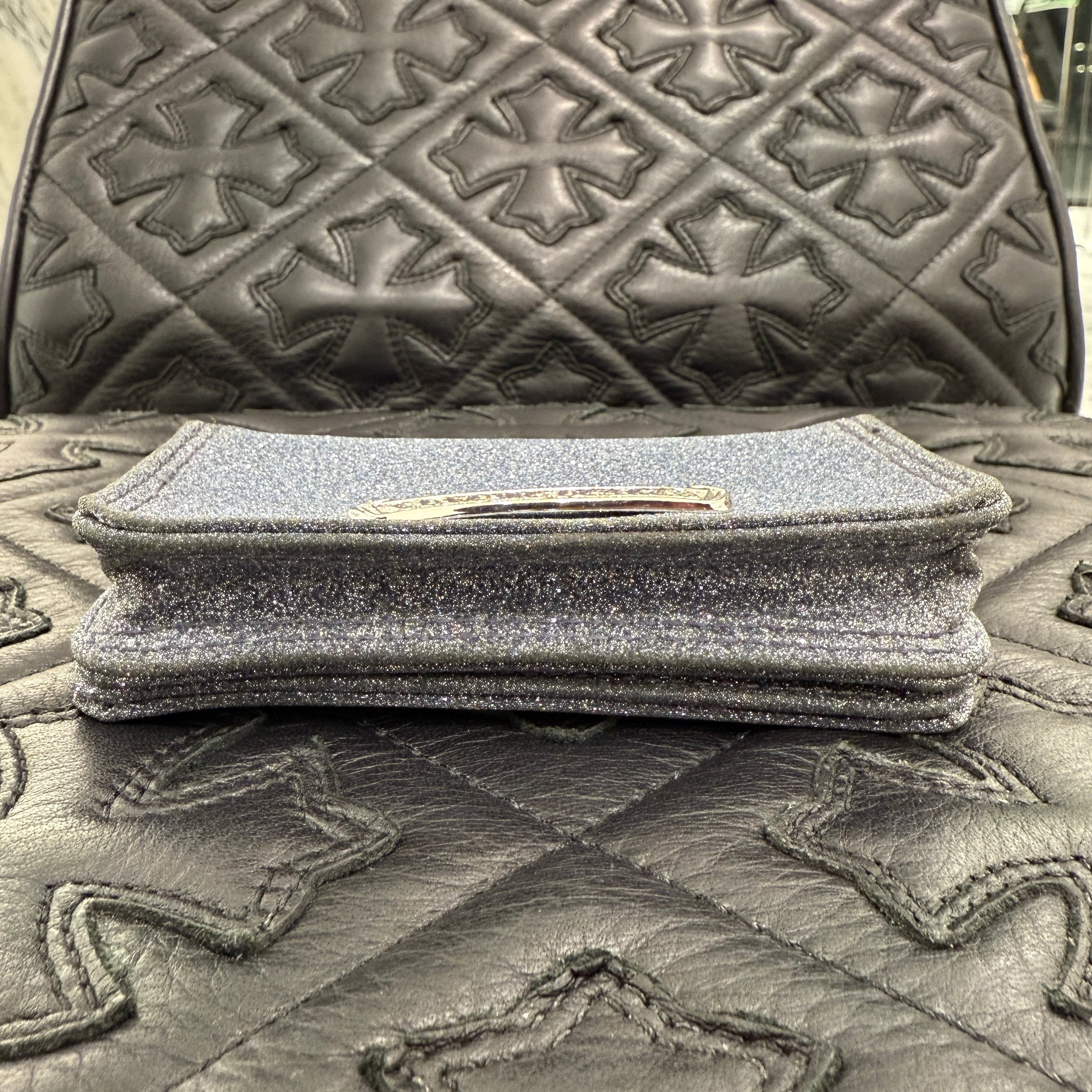 CHROME HEARTS Glitter Leather Card Case #2 クロムハ―ツグリッター レザー カードケース #2