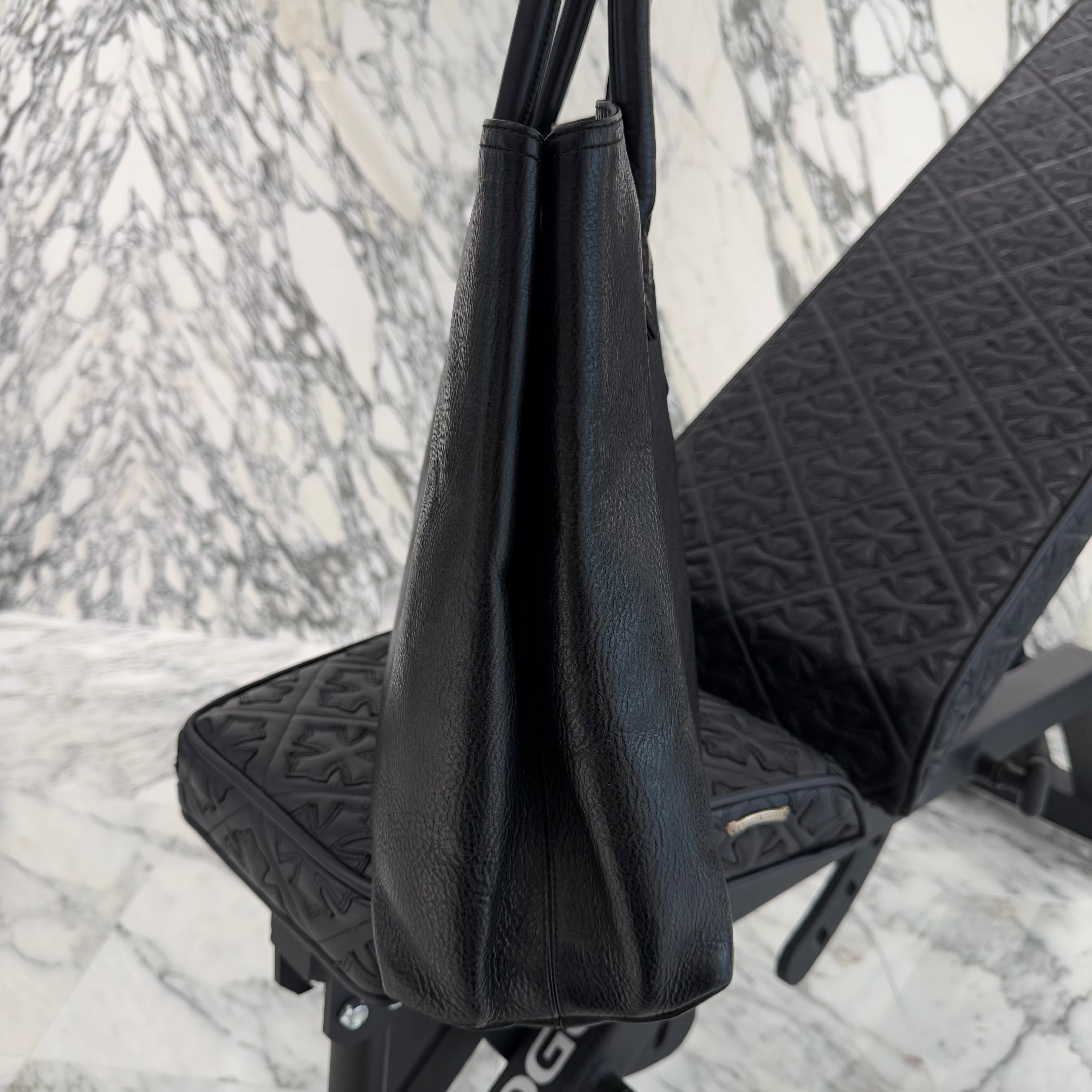 CHROME HEARTS 3 Cemetery Cross Patch FS Leather Tote Bag クロムハーツ 3セメタリークロスパッチ FS レザートートバッグ