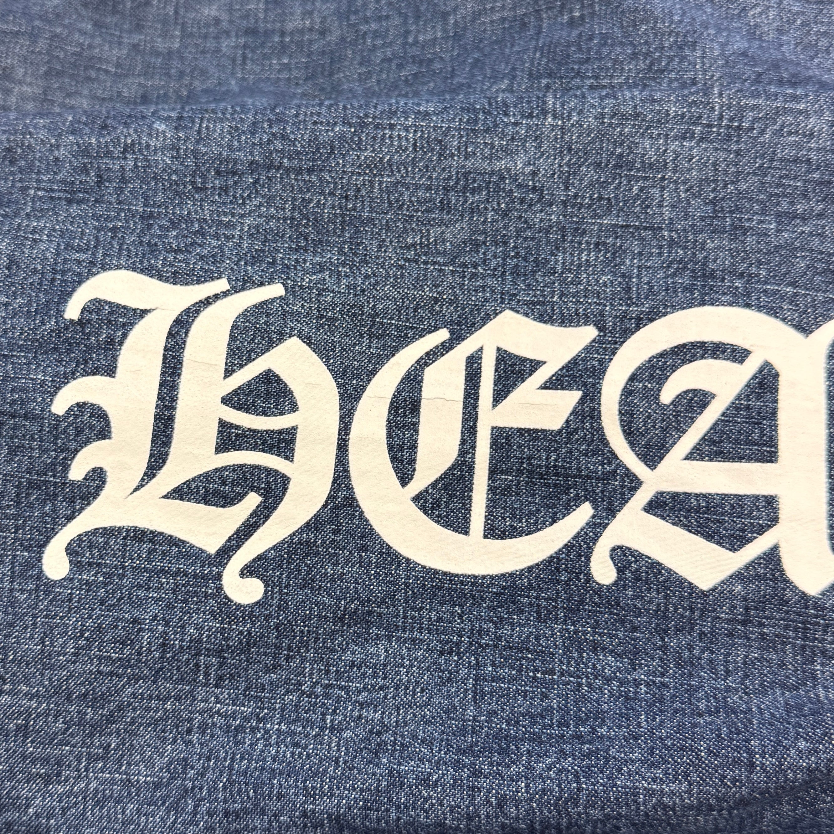 CHROME HEARTS 2024AW Leather Cemetery Triple Cross Denim Anorak Jacket Size M クロムハーツ レザーセメタリートリプルクロス デニム アノラック ジャケット サイズM