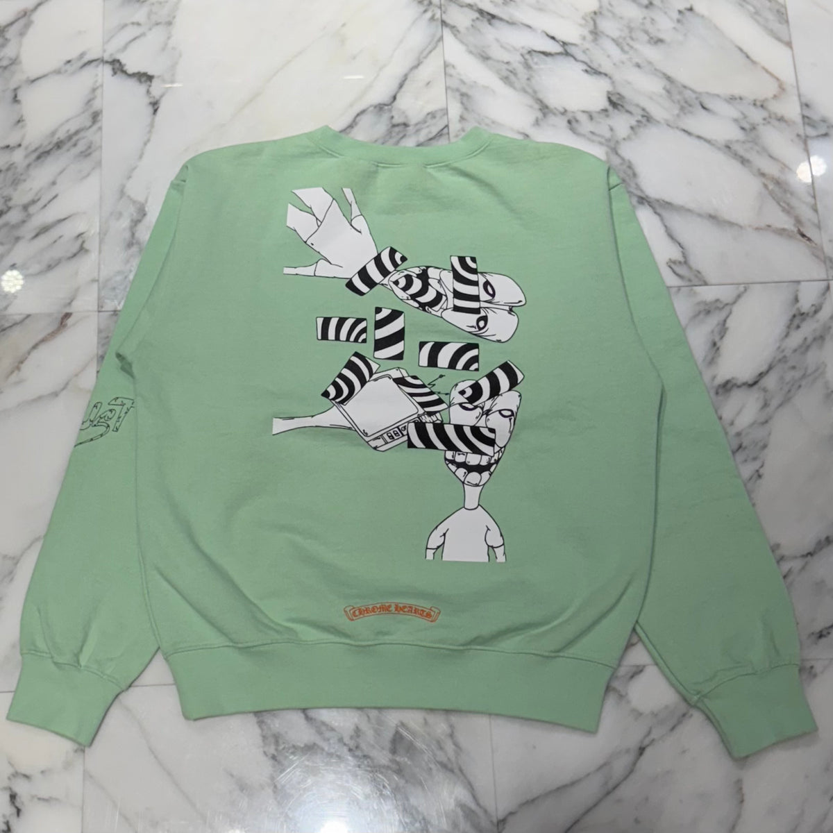 CHROME HEARTS × MATTY BOY PPO SEAFORM GRN Sweat Shirt Size M CHROME HEARTS × MATTY BOY PPO SEAFORM GRN Sweat Shirt Size M