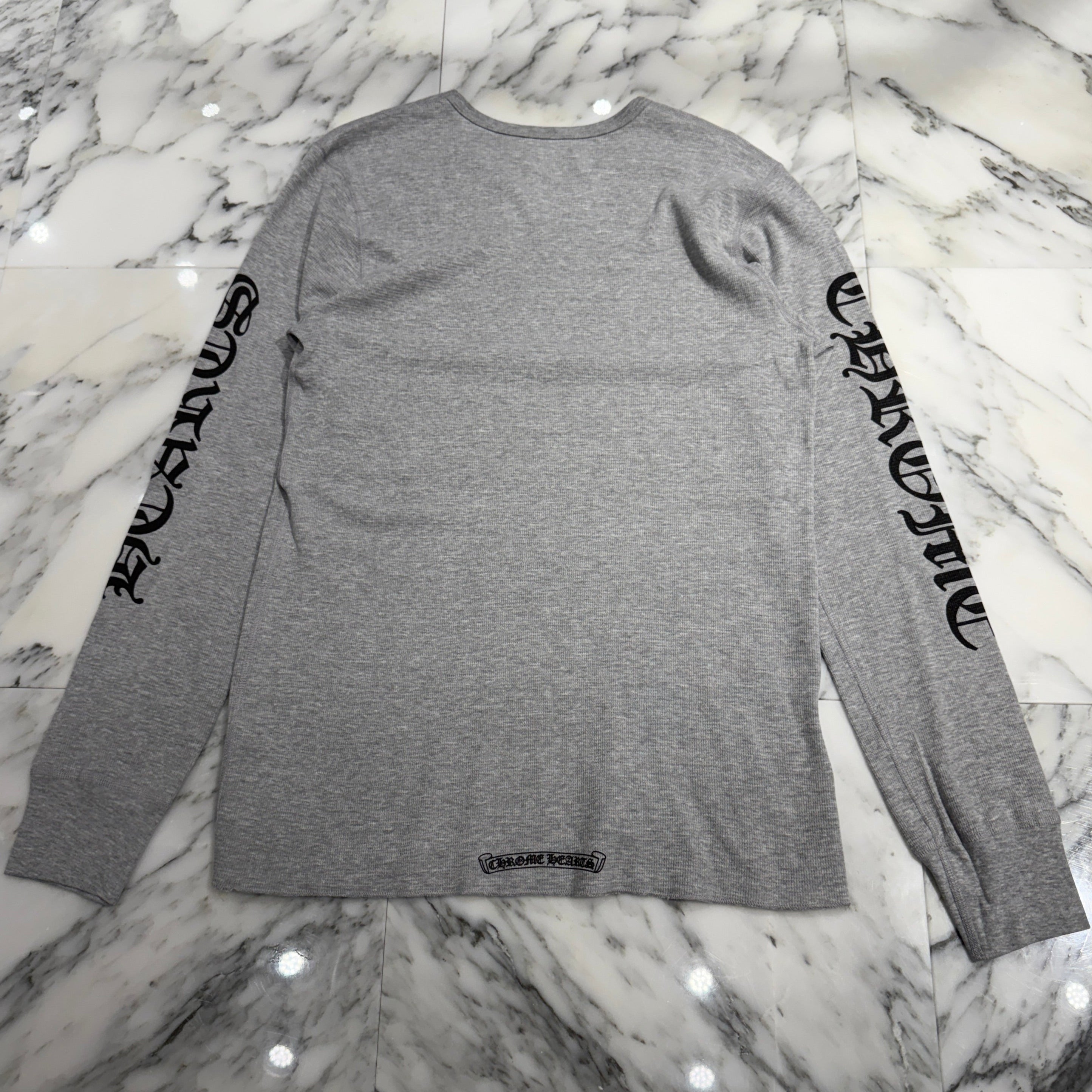 CHROME HEARTS 2025SS Scroll Label Arm Logo Print Thermal Long Sleeve Tee Size L クロムハーツ スクロールラベル アームロゴプリント サーマル ロングスリーブ Tシャツ サイズL