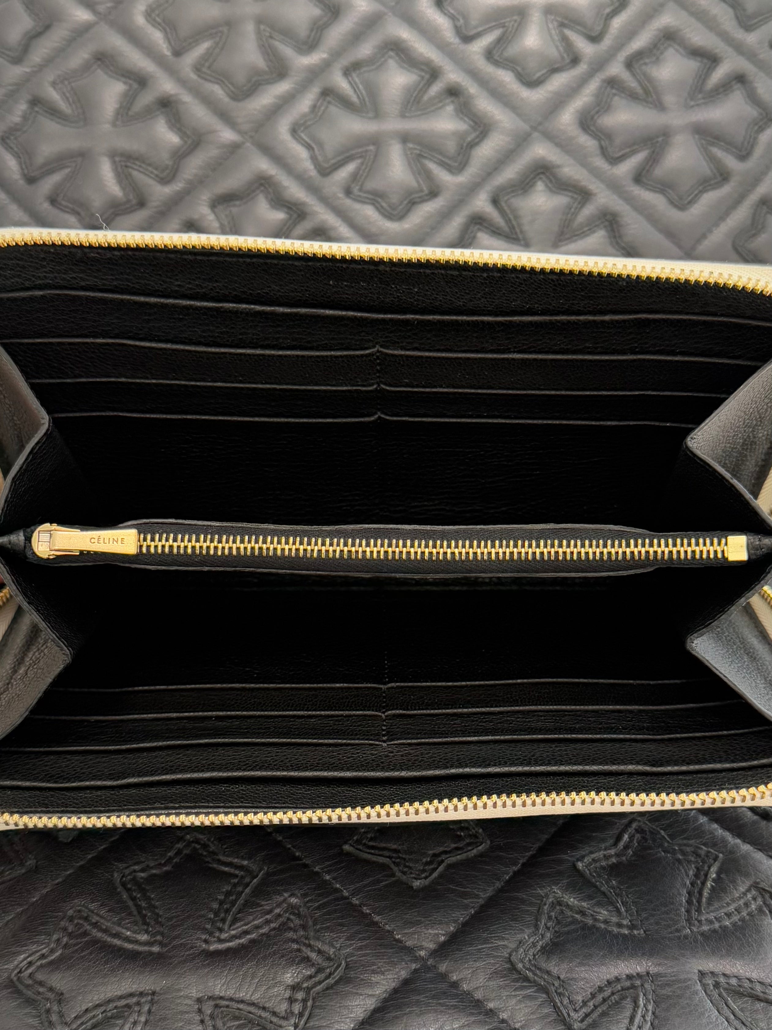 CELINE Leather Round Zipper Long Wallet "WHITE" セリーヌ レザー ラウンドファスナー ロングウォレット "ホワイト"