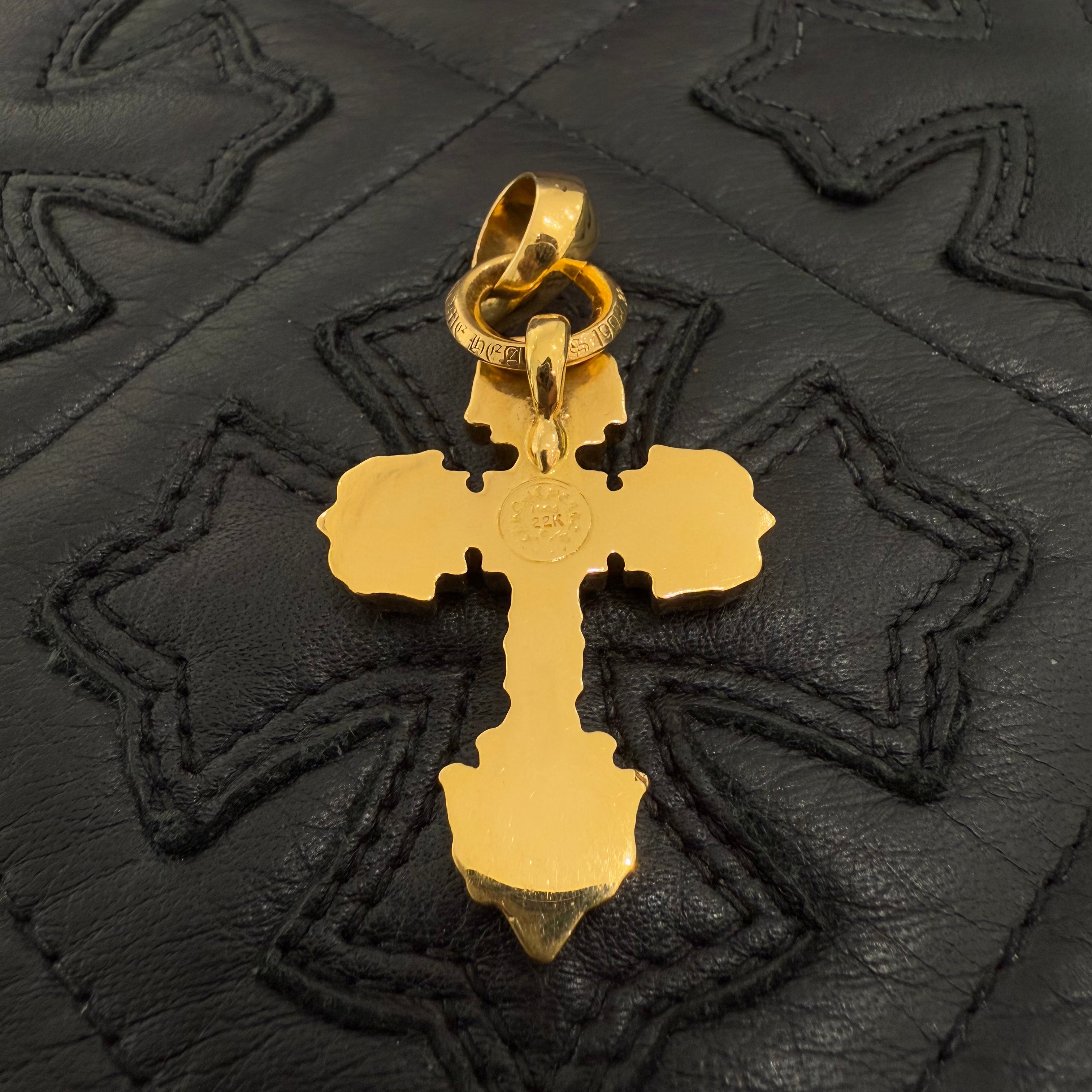 CHROME HEARTS 22K PAVE Diamond Filigree Cross Pendent XS With Bail クロムハーツ 22K パヴェ ダイヤモンド フィリグリークロス ペンダントXS ウィズベイル