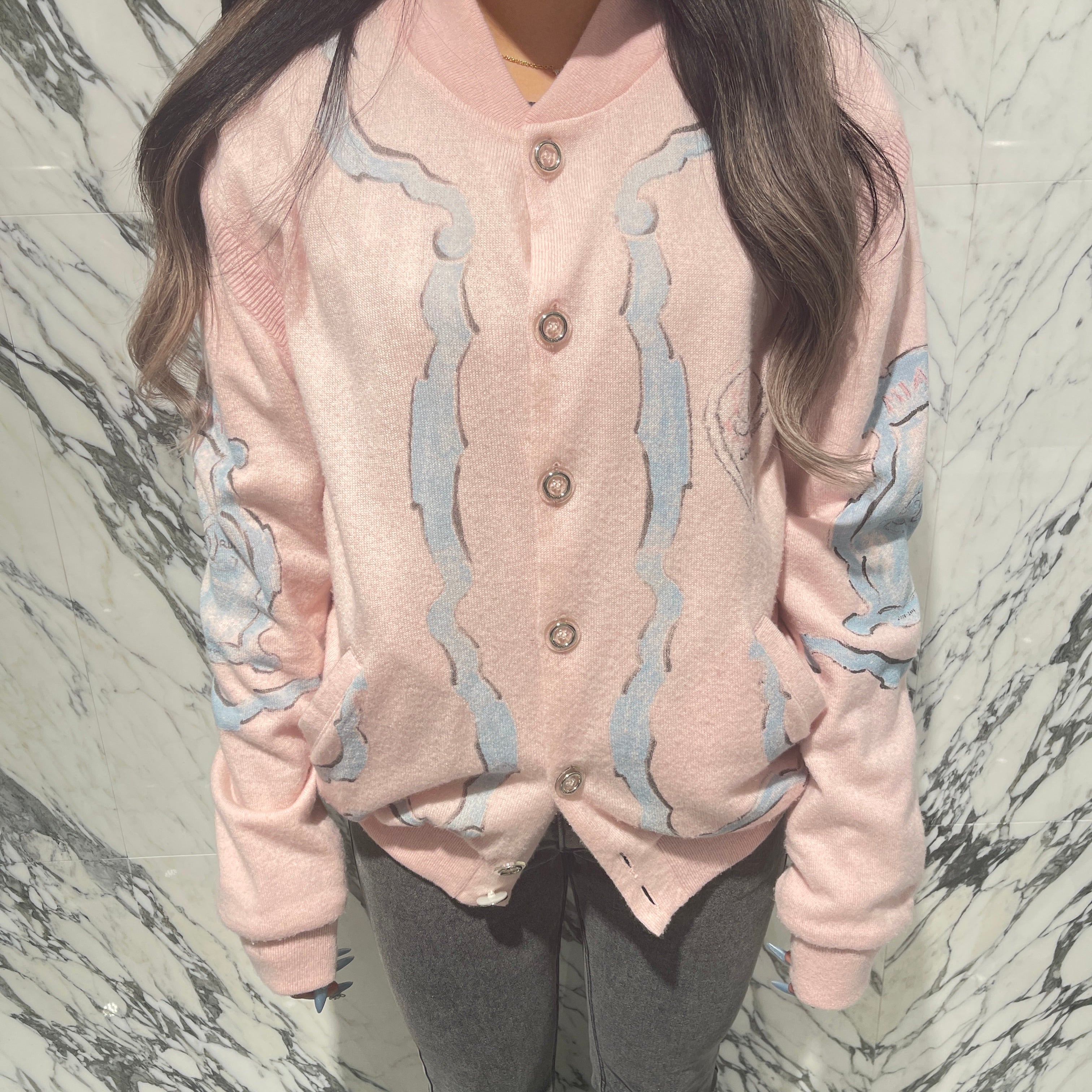 CHANEL 2009AW 09 Cruise Miami Hotel Cashmere Knit Cardigan P34566W04242 Size 48