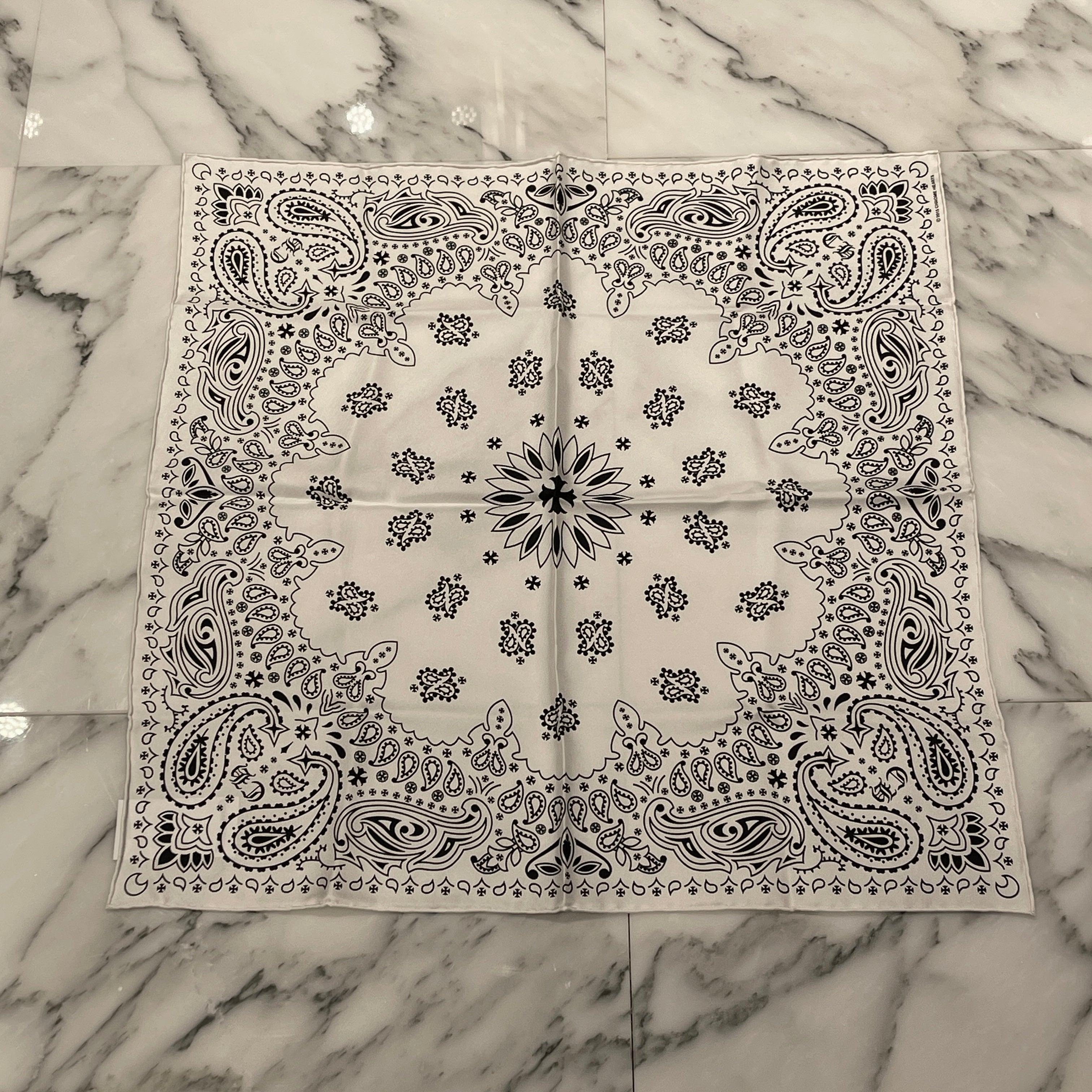 CHROME HEARTS Paisley Pattern Silk Bandana クロムハーツ ペイズリーパターン シルクバンダナ