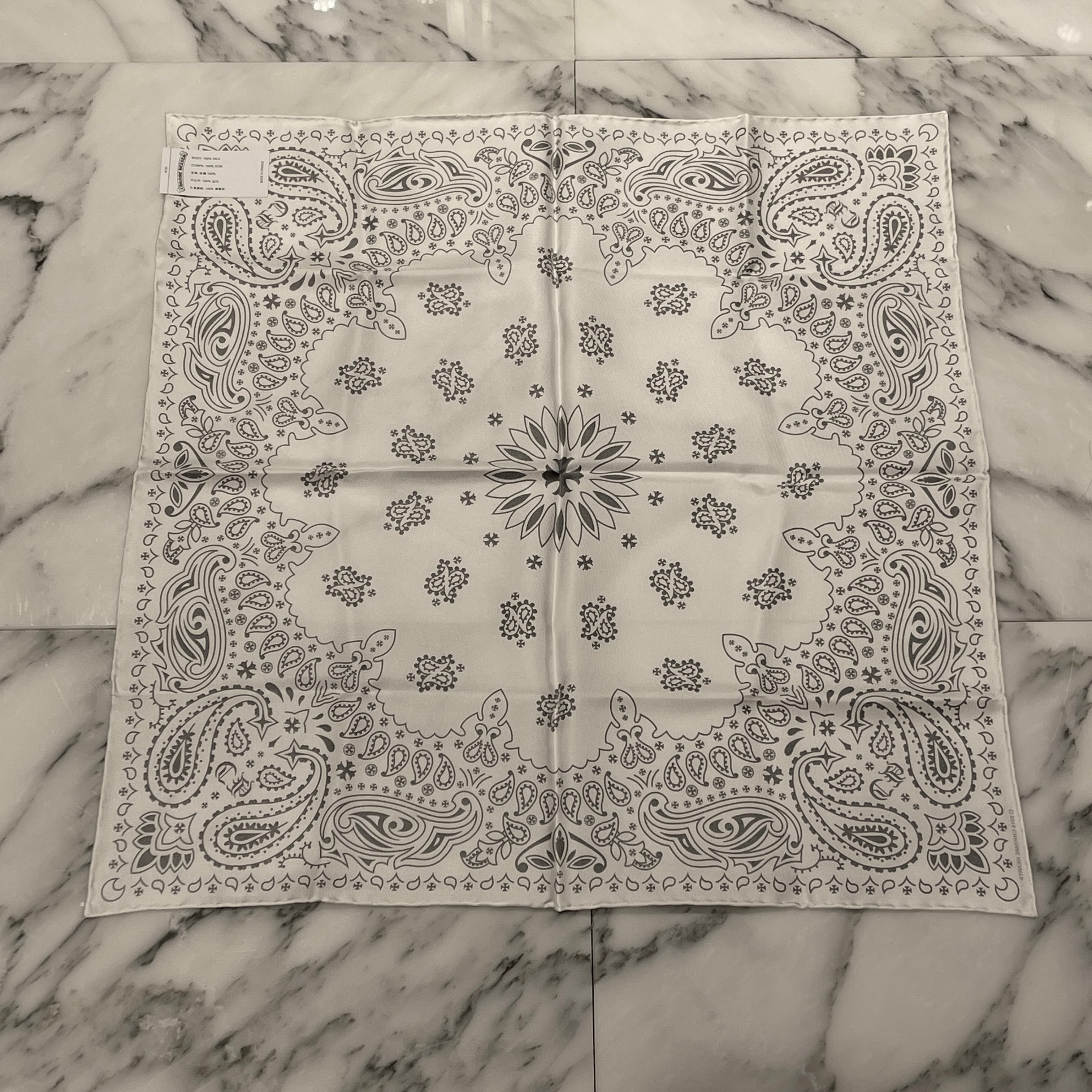CHROME HEARTS Paisley Pattern Silk Bandana クロムハーツ ペイズリーパターン シルクバンダナ