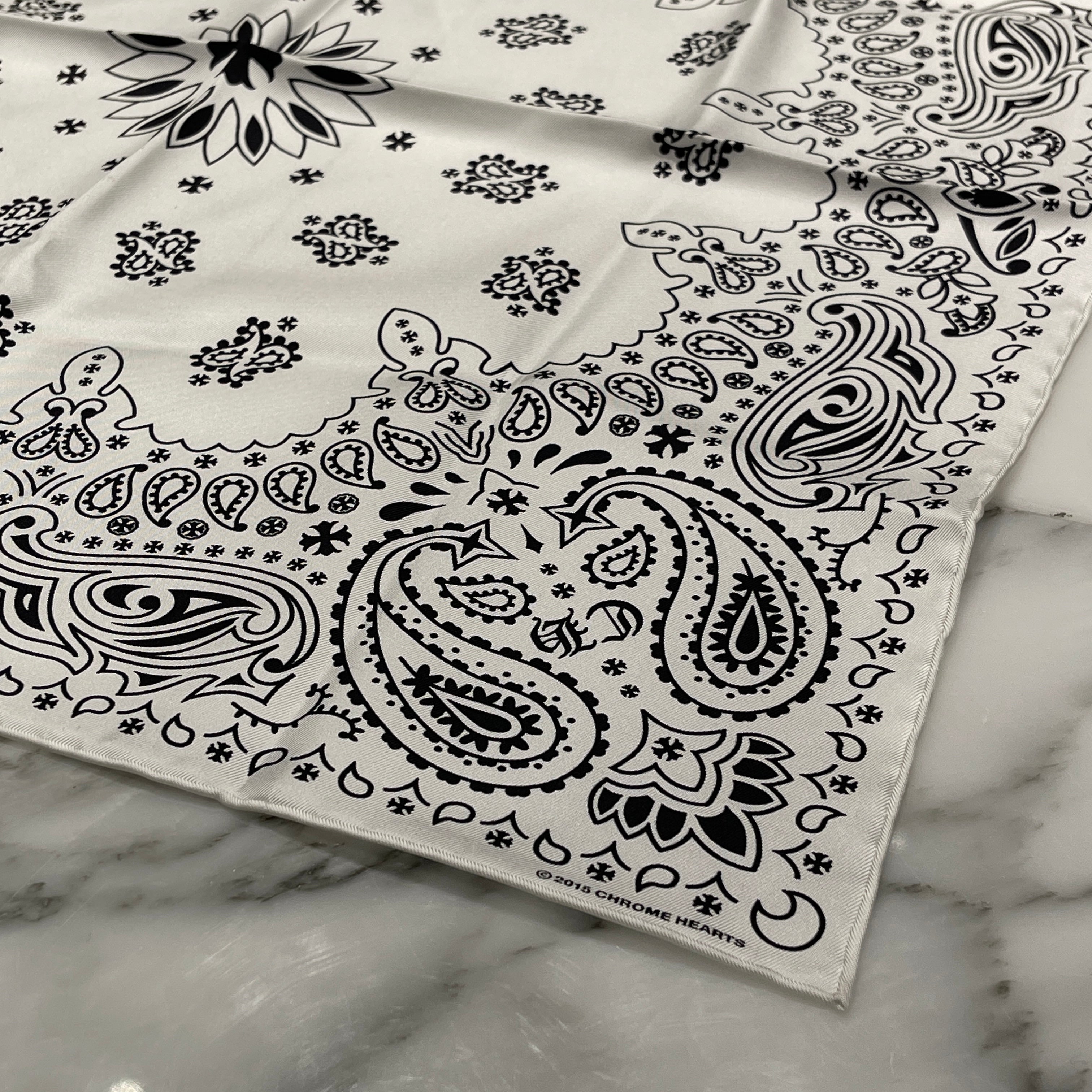 CHROME HEARTS Paisley Pattern Silk Bandana クロムハーツ ペイズリーパターン シルクバンダナ