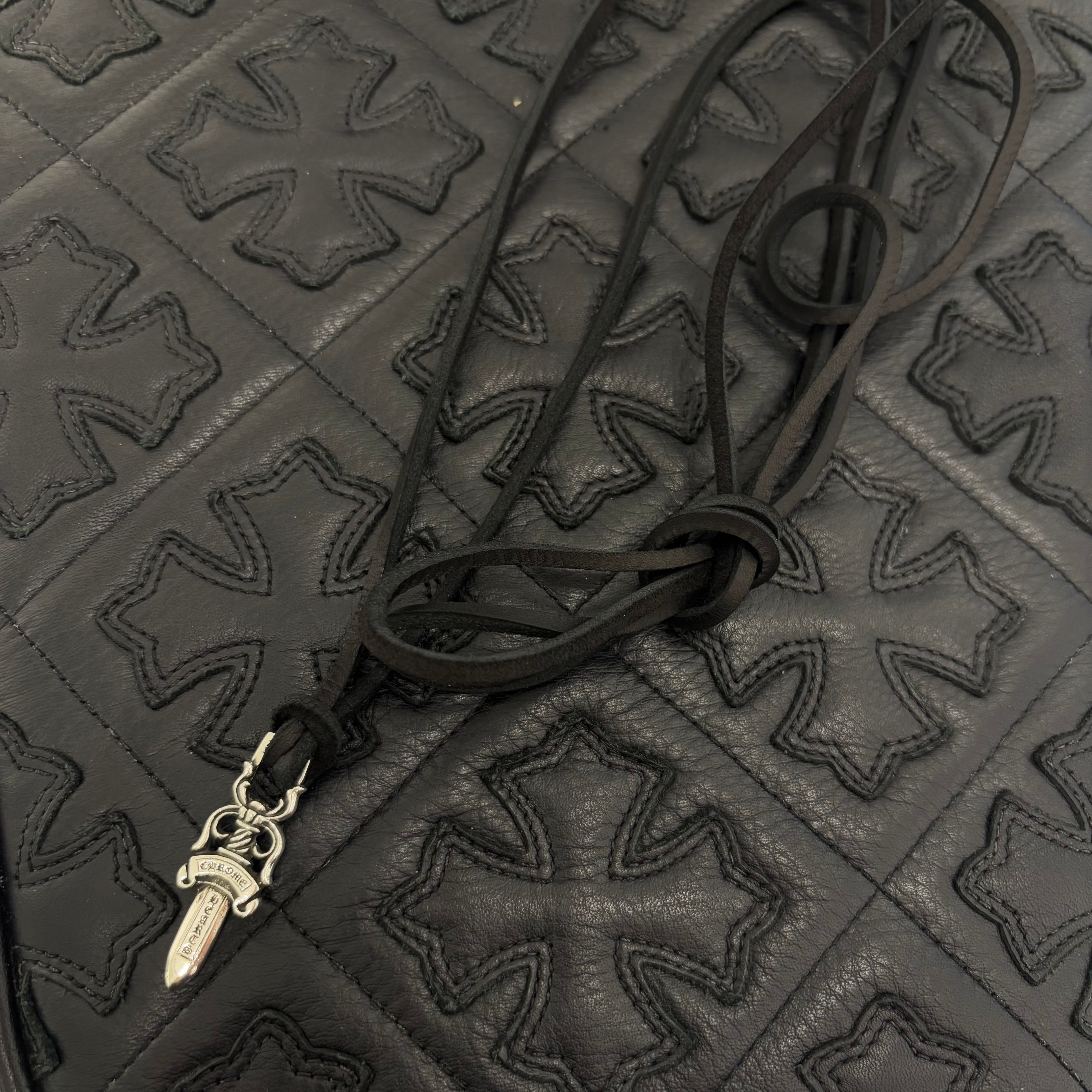 CHROME HEARTS Leather String Dagger Charm Pendant Top クロムハーツ レザー紐 ダガーチャーム ペンダントトップ