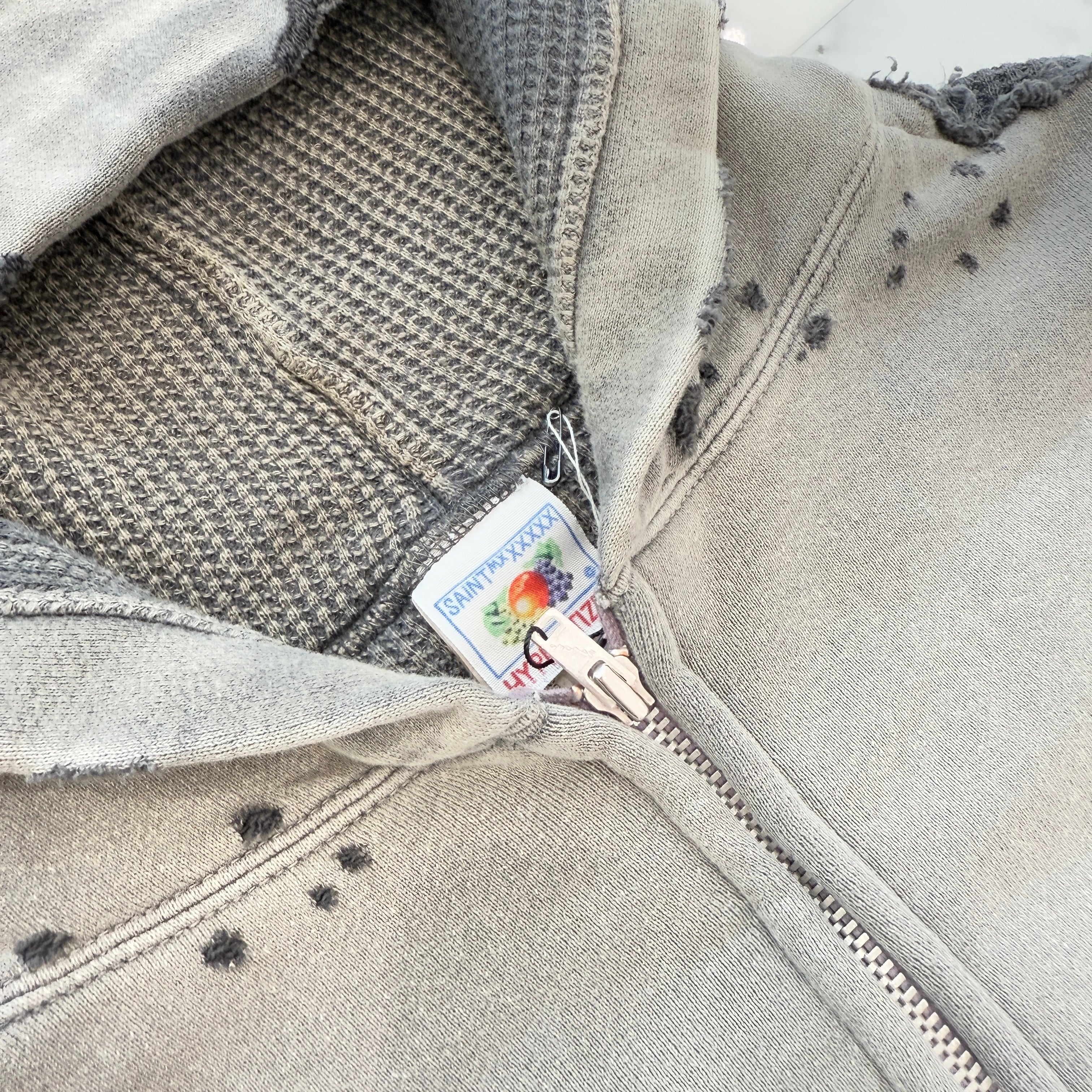 SAINT Mxxxxxx 2024AW DBL FC Zip Up Hoodie SM-YS1-0000-042 Size S セントマイケル ダブルフェイス ジップアップフーディー サイズS