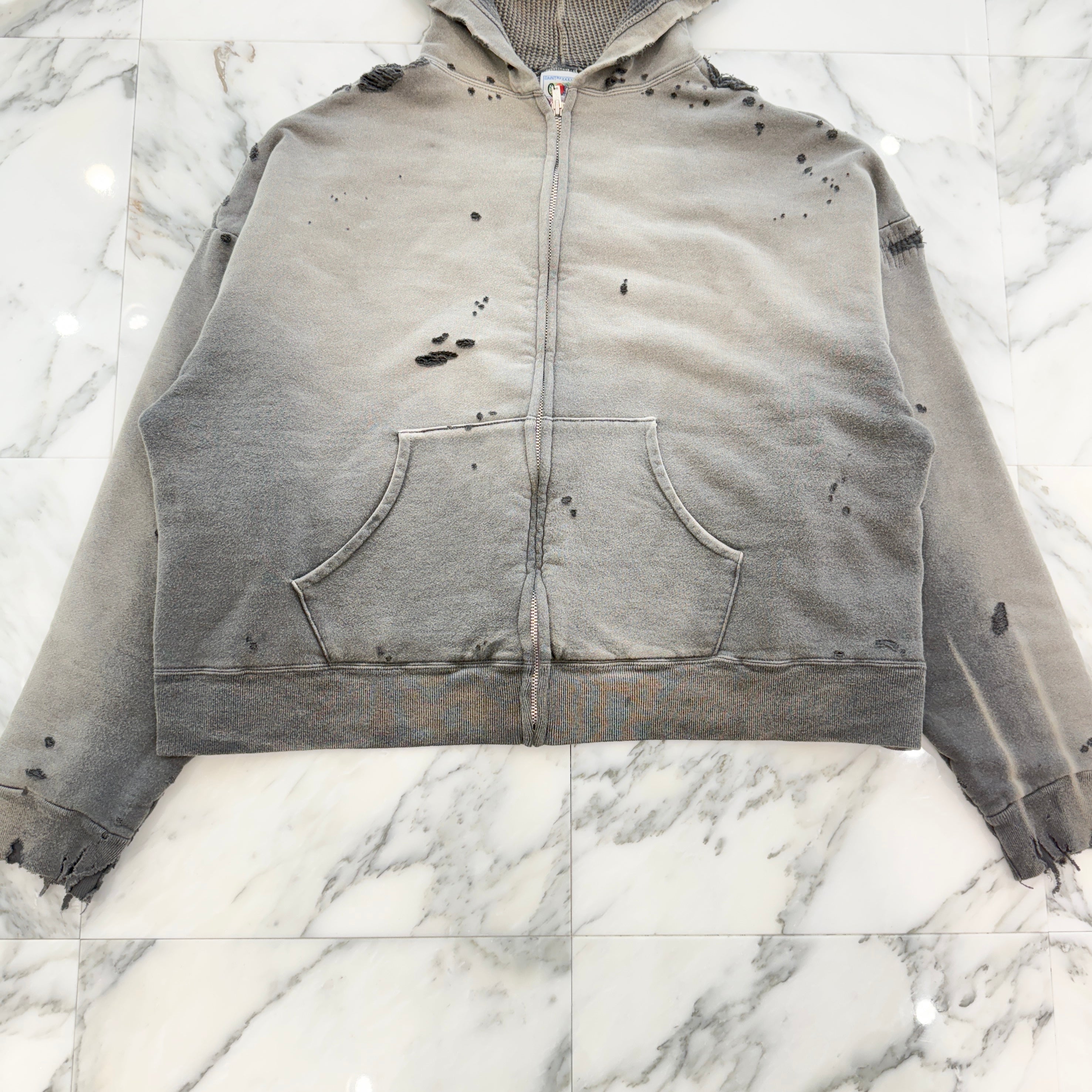 SAINT Mxxxxxx 2024AW DBL FC Zip Up Hoodie SM-YS1-0000-042 Size S セントマイケル ダブルフェイス ジップアップフーディー サイズS