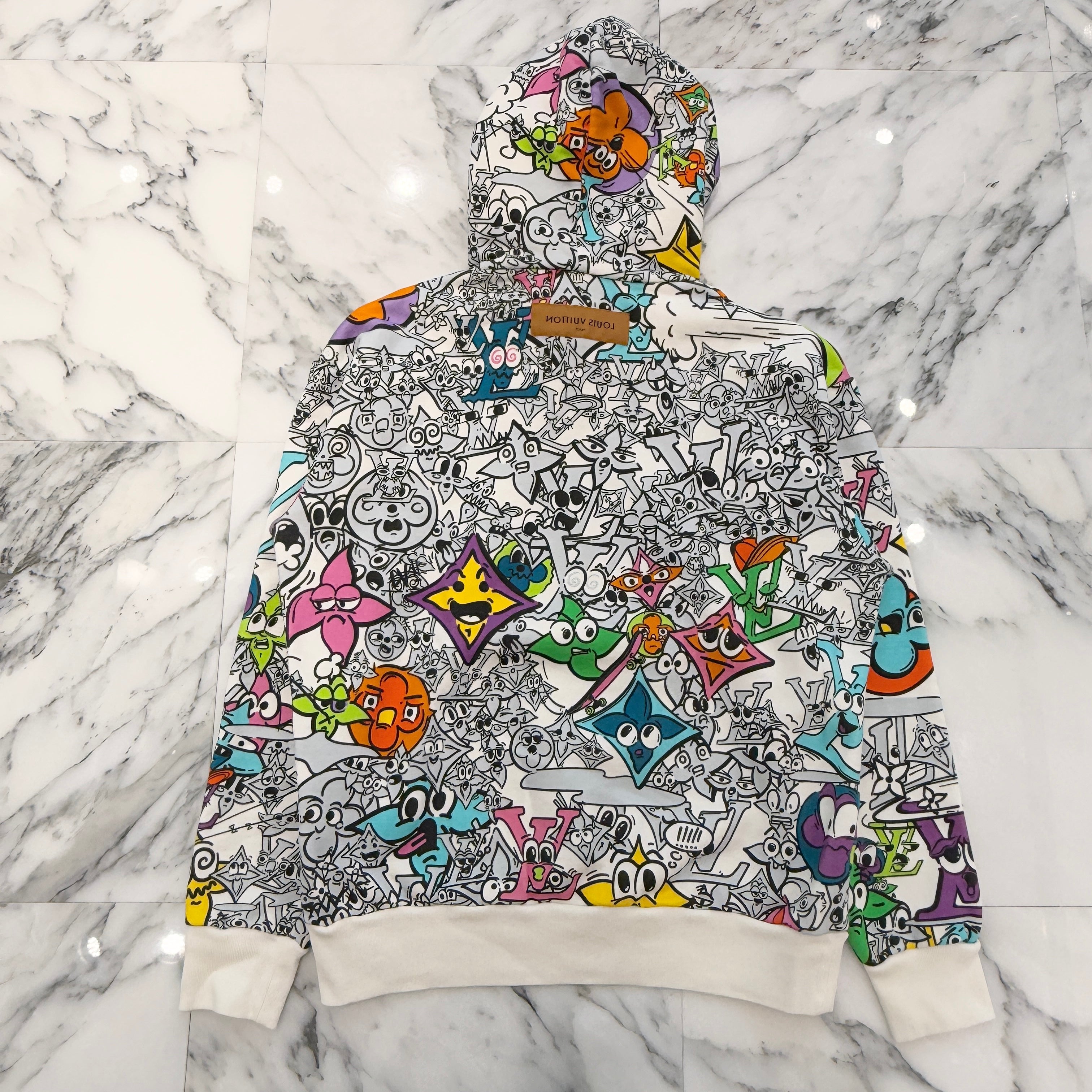 LOUIS VUITTON 2023SS Monogram Comics Hoodie 1AB54K Size S ルイヴィトン モノグラム コミックス フーディー サイズS