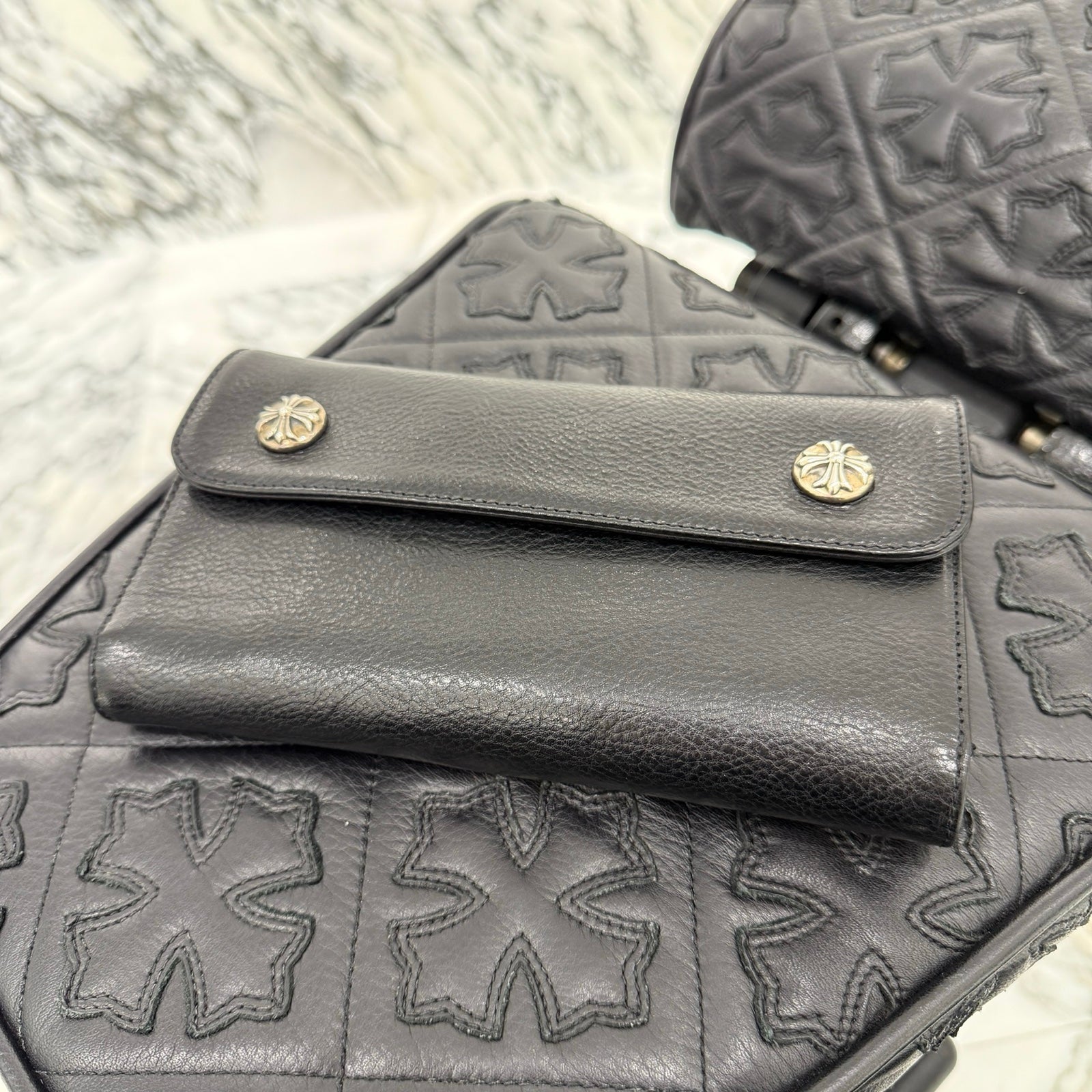 CHROME HEARTS Wave Cross Ball Wallet クロムハーツ ウェーブクロスボール ウォレット