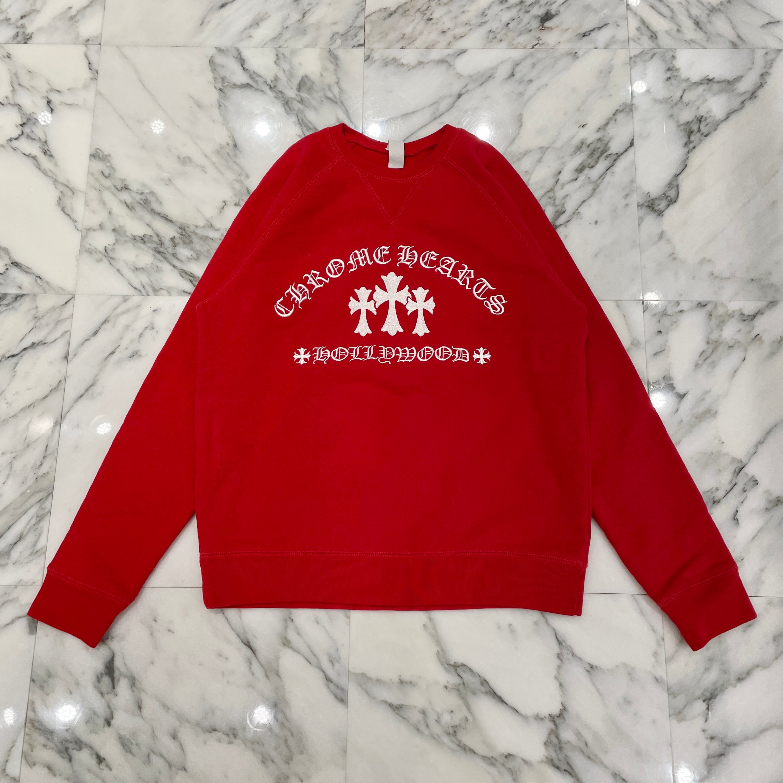 CHROME HEARTS King Taco 3 Cemetery Cross Embroidery Sweat Shirt Size M クロムハーツ キングタコ 3セメタリークロス刺繍 スウェットシャツ サイズM