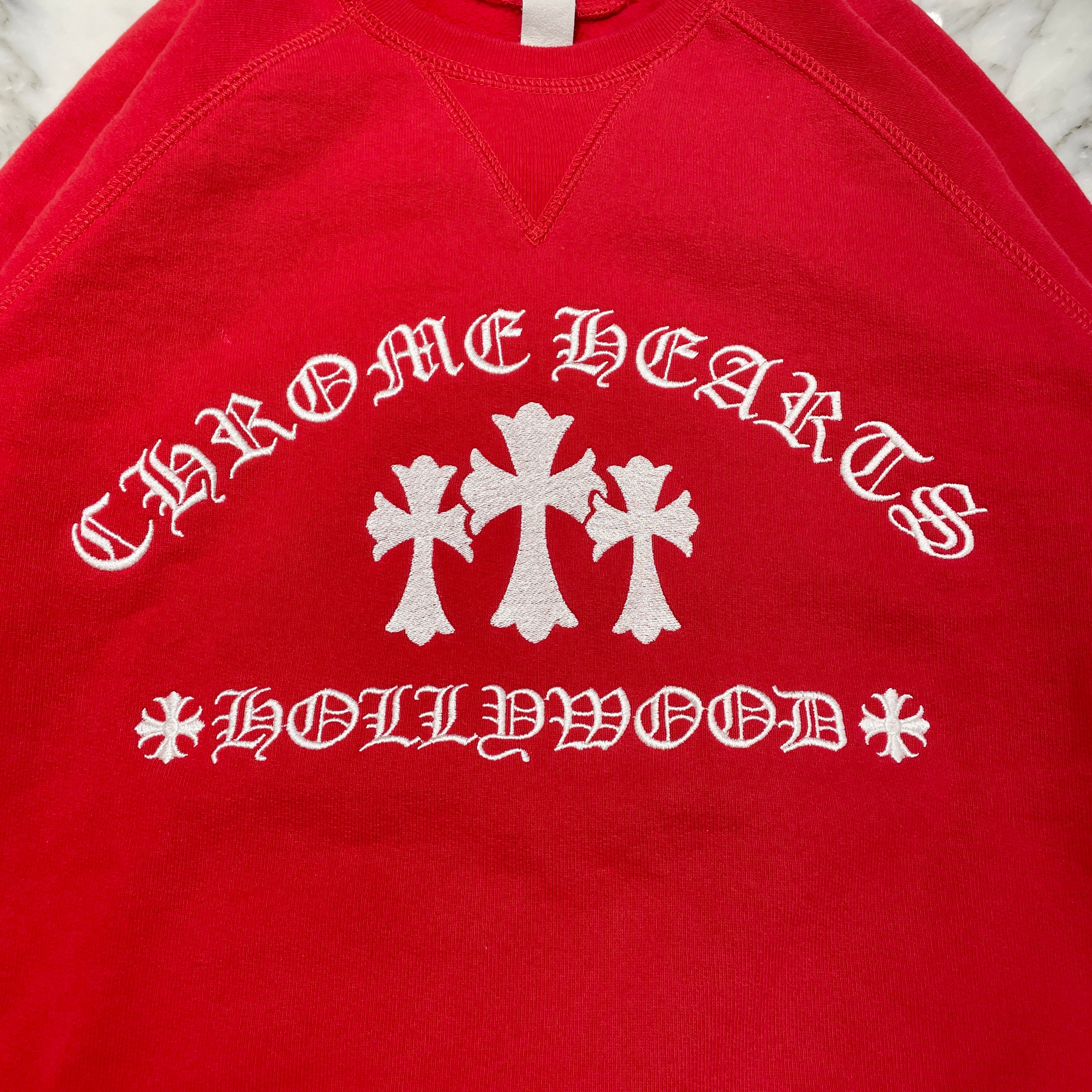 CHROME HEARTS King Taco 3 Cemetery Cross Embroidery Sweat Shirt Size M クロムハーツ キングタコ 3セメタリークロス刺繍 スウェットシャツ サイズM