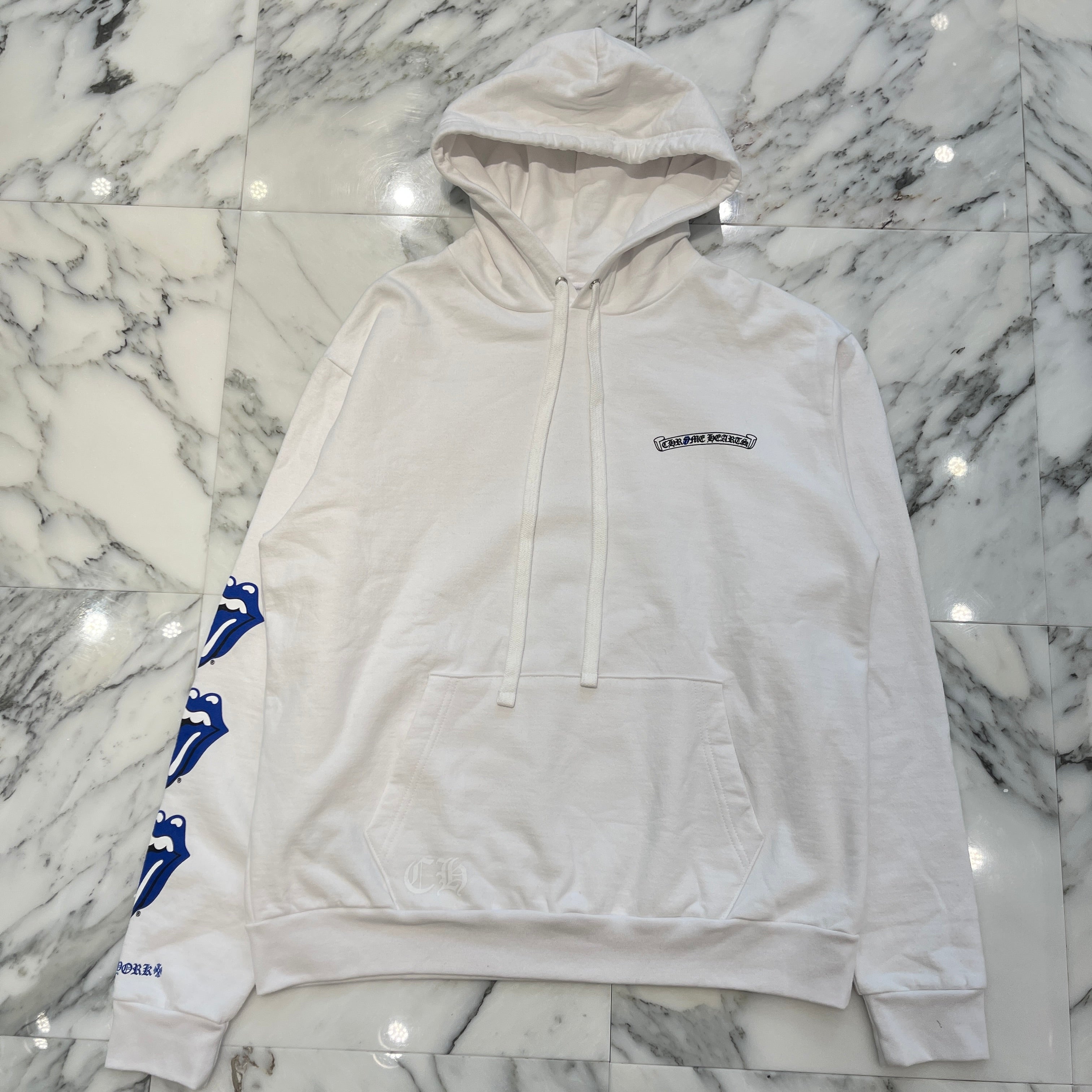 CHROME HEARTS × The Rolling Stones Lip And Tongue Pullover Hoodie Size S クロムハーツ × ローリングストーンズ リップアンドタン プルオーバー フーディ サイズS