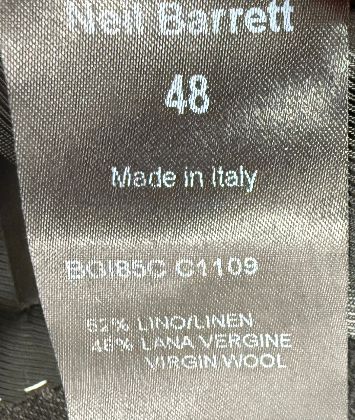 NEIL BARRETT Leather Sleeved Jacket BGI85C C1109 Size 48 ニールバレット レザースリーブ ジャケット サイズ48