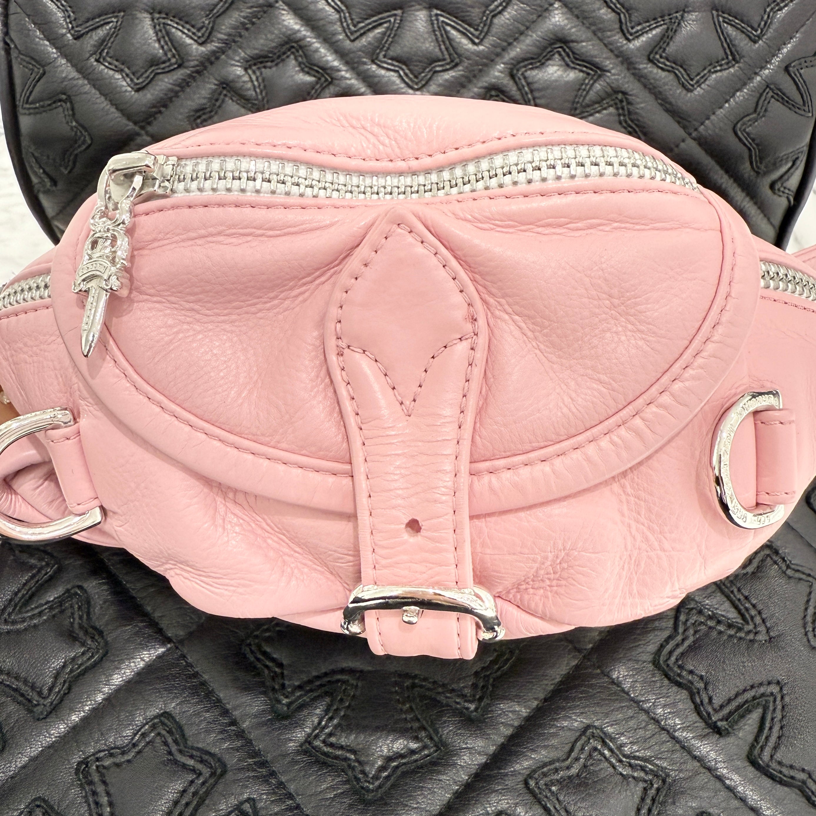 CHROME HEARTS 1 SNAT PACK Mini LEATHER WAIST BAG クロムハーツ 1スナットパック ミニ レザーウェストバッグ