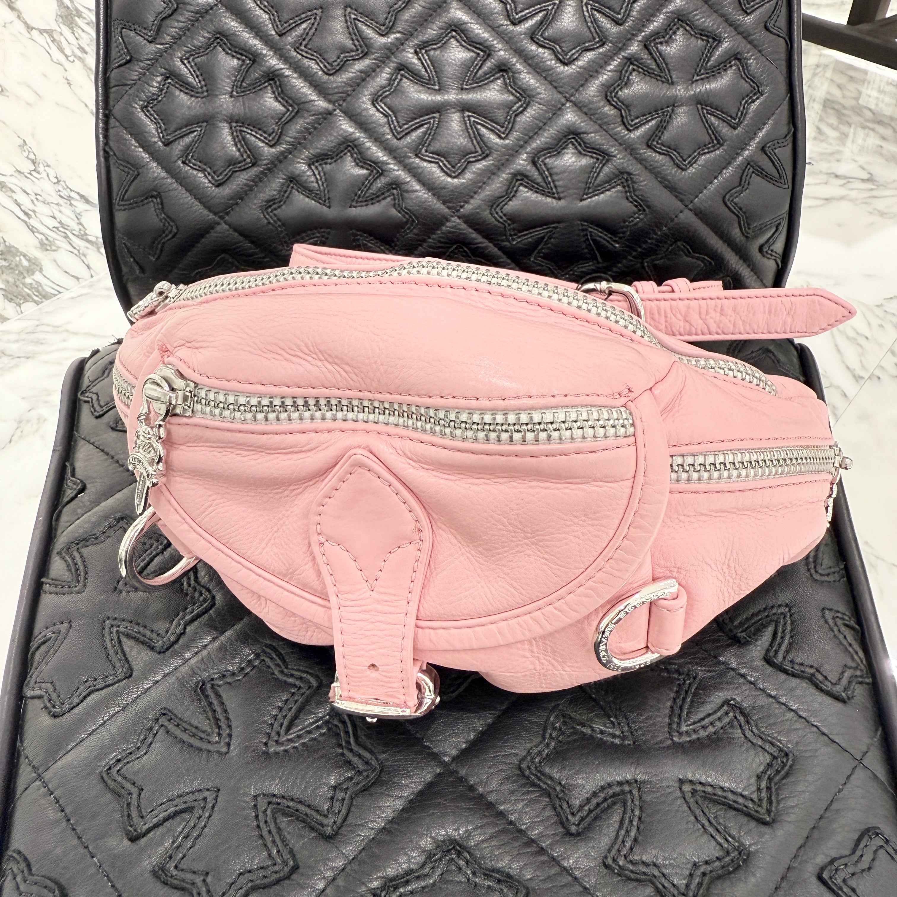 CHROME HEARTS 1 SNAT PACK Mini LEATHER WAIST BAG クロムハーツ 1ス