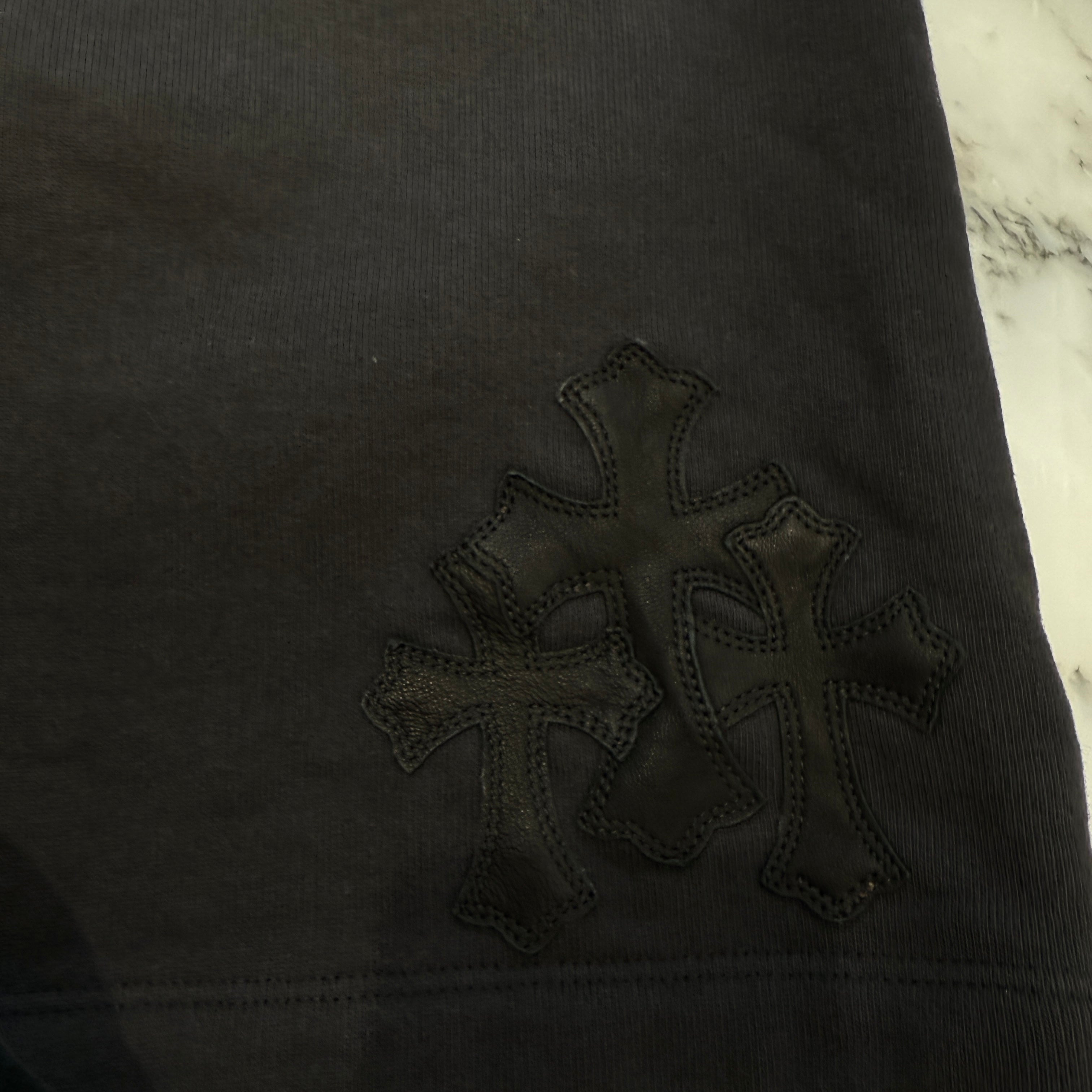 CHROME HEARTS Y NOT 3 Cemetery Cross Patch Sweat Shorts Size M クロムハーツ ワイノット 3セメタリークロスパッチ スウェットショーツ サイズM