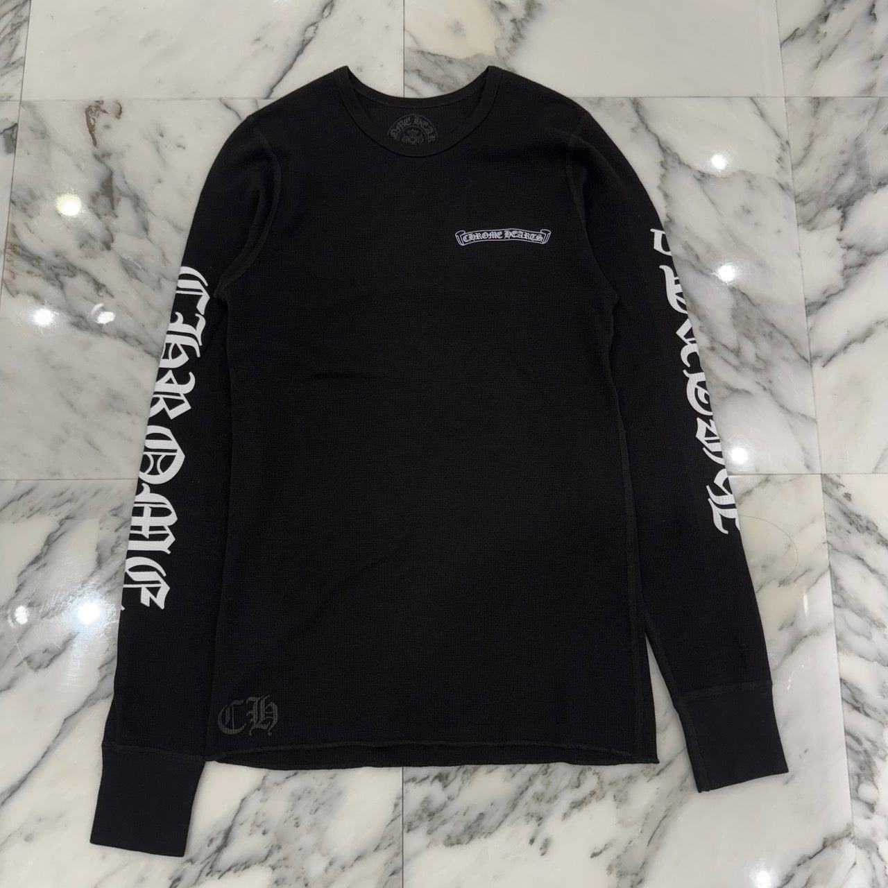 CHROME HEARTS 2025SS Scroll Label Arm Logo Print Thermal Long Sleeve Tee Size L クロムハーツ スクロールラベル アームロゴプリント  サーマル ロングスリーブ Tシャツ サイズL