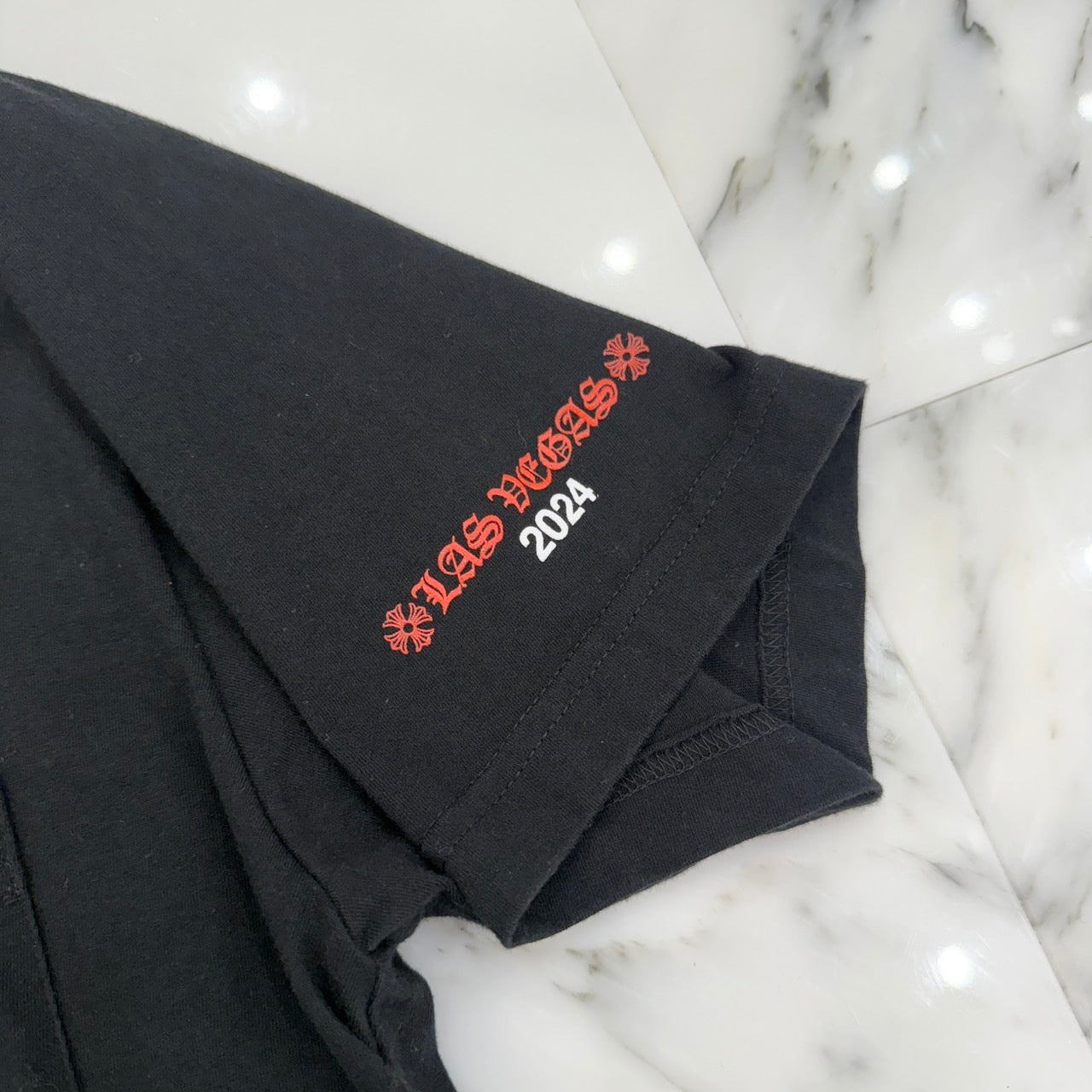 CHROME HEARTS ×The Rolling Stones 2024SS Lip Tan Neck Logo Tee Size L クロムハーツ × ローリングストーンズ リップ&タン ネックロゴ Tシャツ サイズL