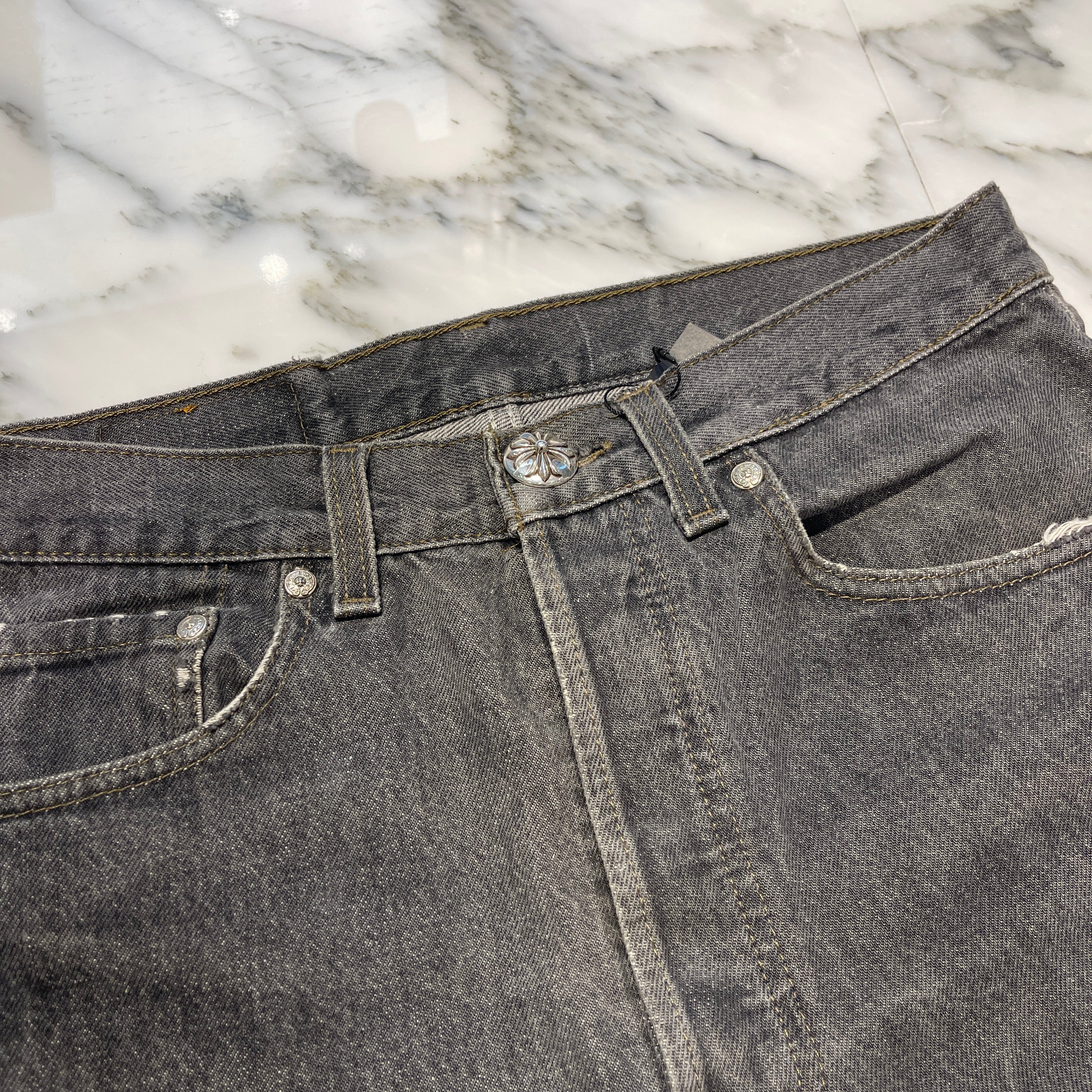 CHROME HEARTS × Levi's 501 VNTG Cross Ball Button Denim Pants Size 30 クロムハーツ × リーバイス 501 ヴィンテージ クロスボールボタン デニムパンツ ジーンズ サイズ30