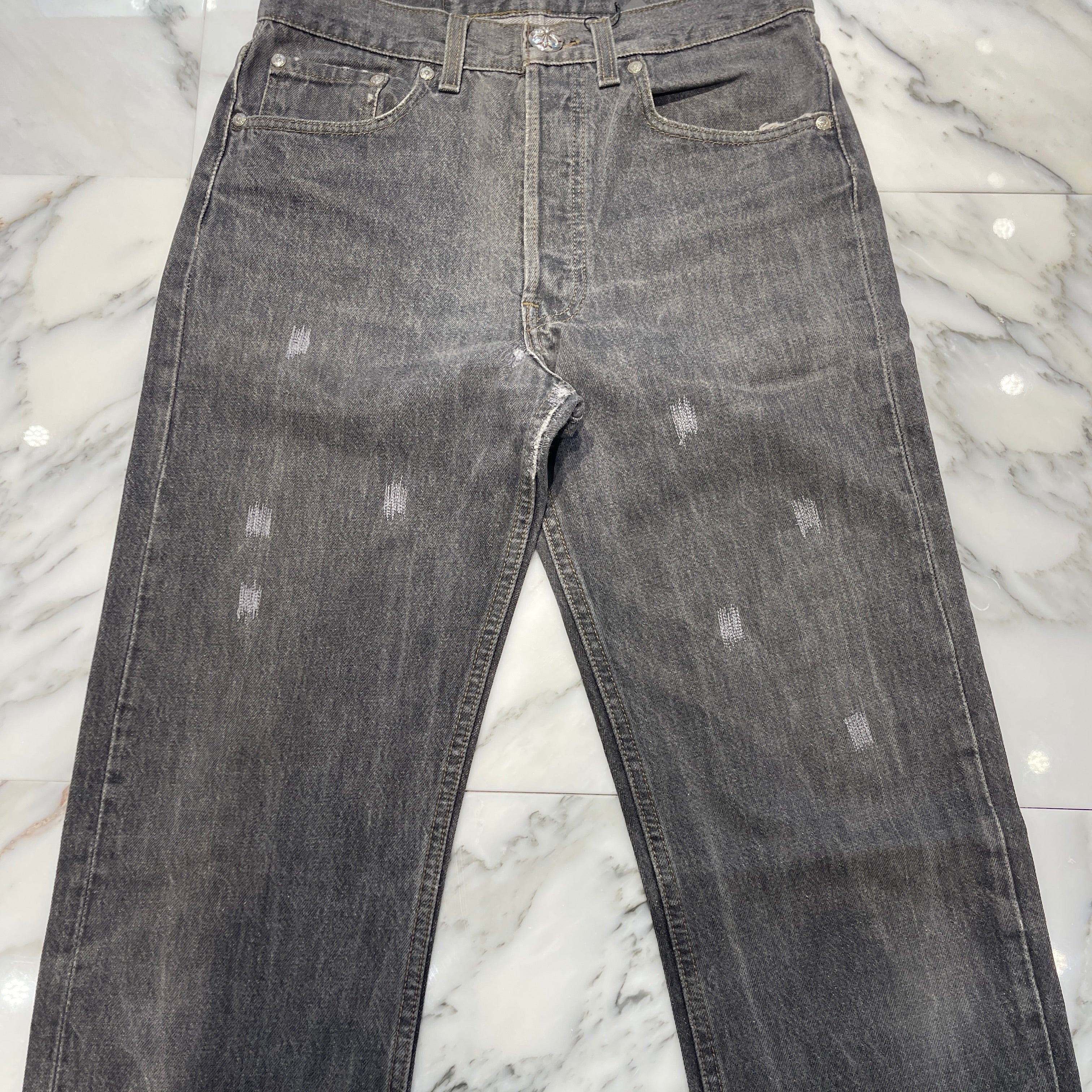 CHROME HEARTS × Levi's 501 VNTG Cross Ball Button Denim Pants Size 30 クロムハーツ × リーバイス 501 ヴィンテージ クロスボールボタン デニムパンツ ジーンズ サイズ30