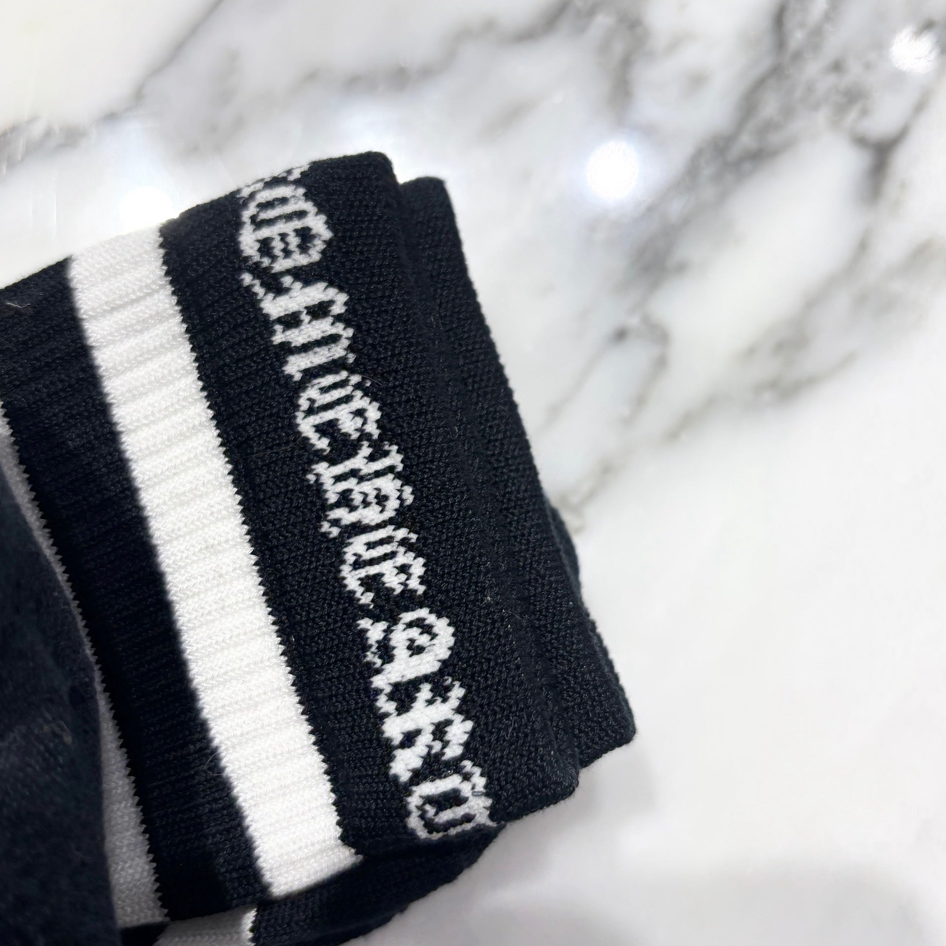 CHROME HEARTS CH Plus Border Socks Size M(25-27cm) クロムハーツ CHプラス ボーダーソックス サイズM(25-27cm)