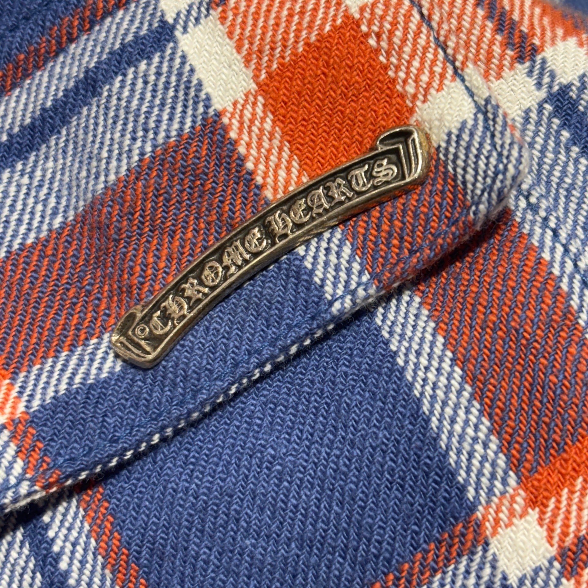 CHROME HEARTS Y NOT WORK DOG Flannel Check Shirt Jacket Size M クロムハーツ ワイノット ワークドッグ フランネル チェック シャツジャケット サイズM