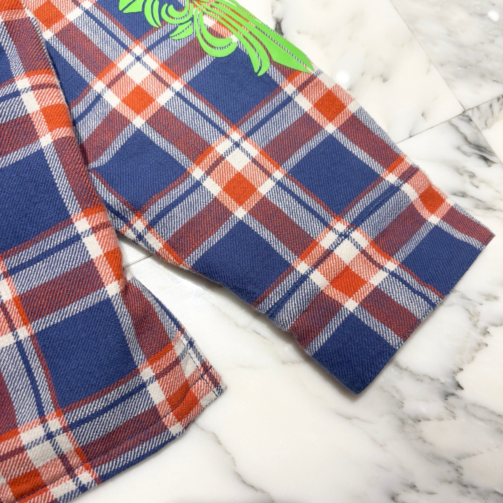 CHROME HEARTS Y NOT WORK DOG Flannel Check Shirt Jacket Size M クロムハーツ ワイノット ワークドッグ フランネル チェック シャツジャケット サイズM