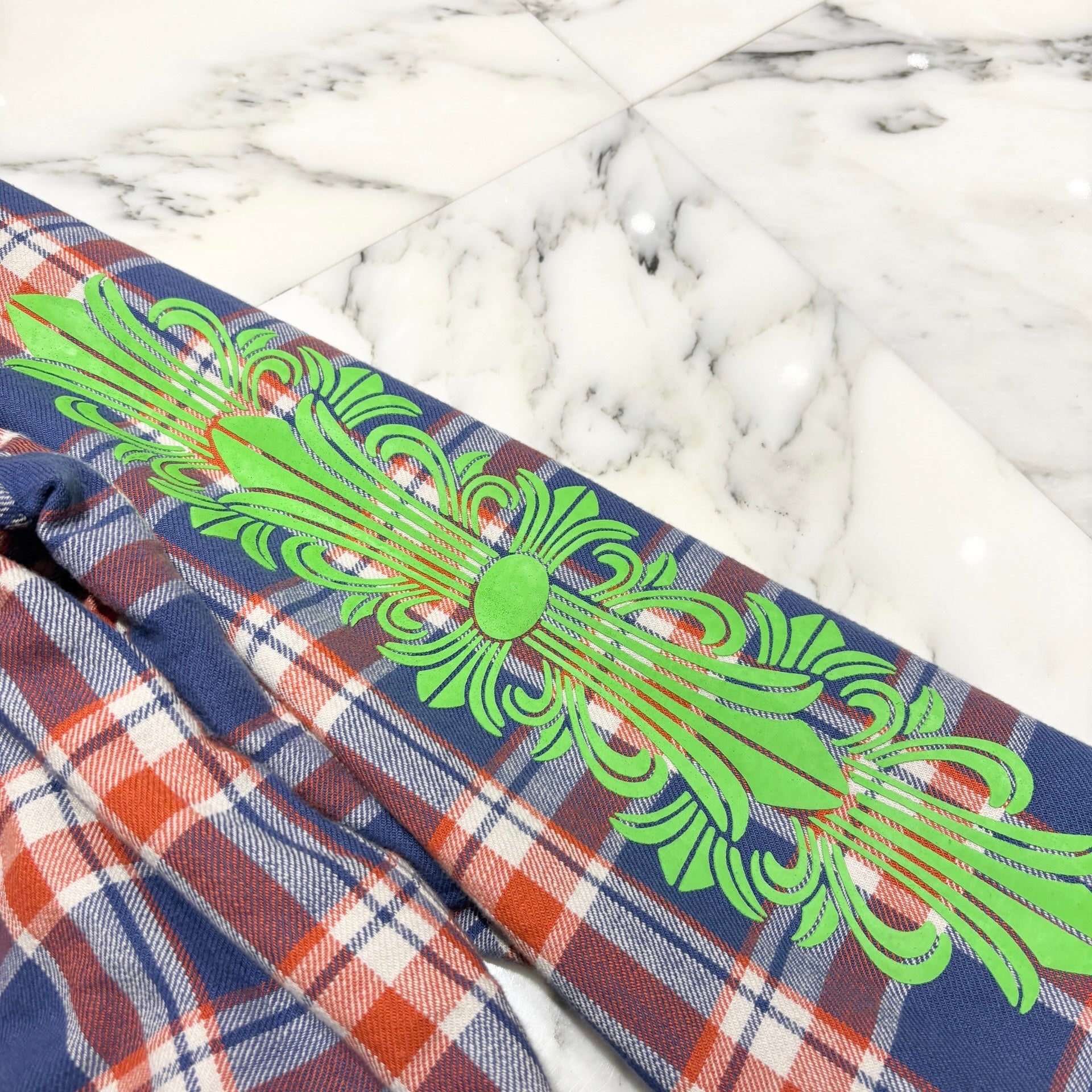 CHROME HEARTS Y NOT WORK DOG Flannel Check Shirt Jacket Size M クロムハーツ ワイノット ワークドッグ フランネル チェック シャツジャケット サイズM