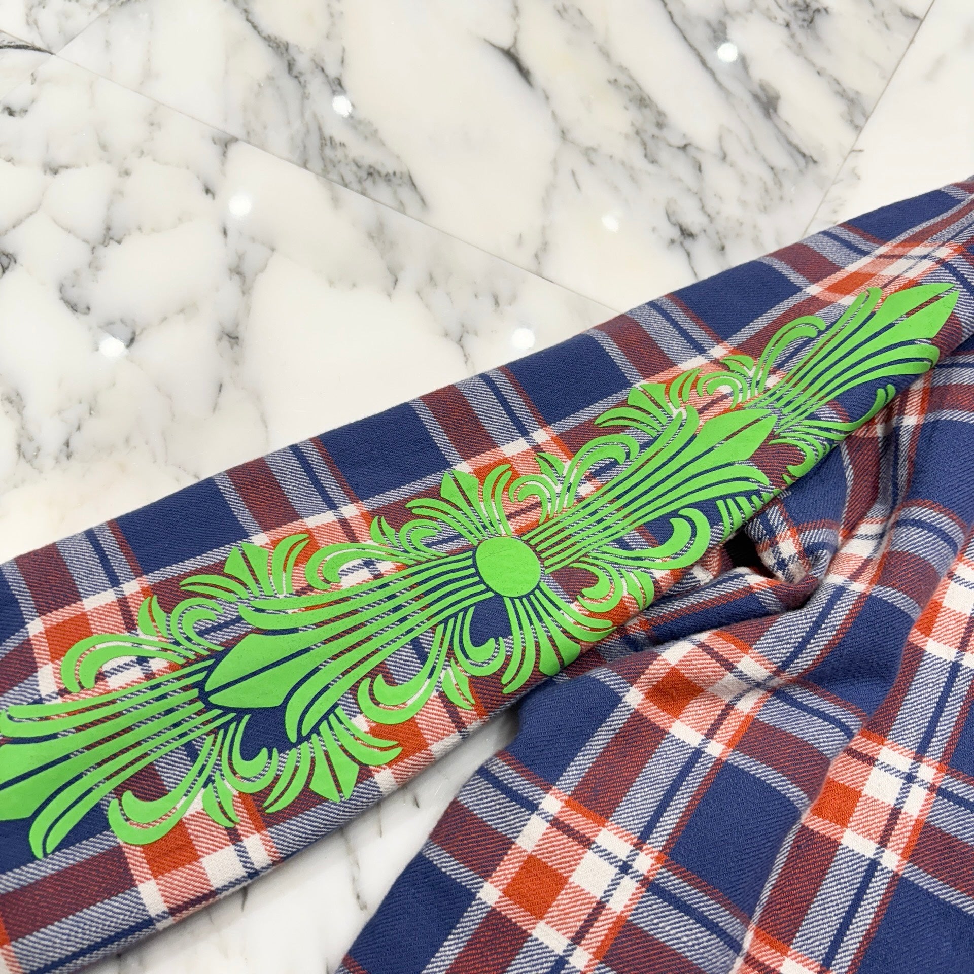 CHROME HEARTS Y NOT WORK DOG Flannel Check Shirt Jacket Size M クロムハーツ ワイノット ワークドッグ フランネル チェック シャツジャケット サイズM