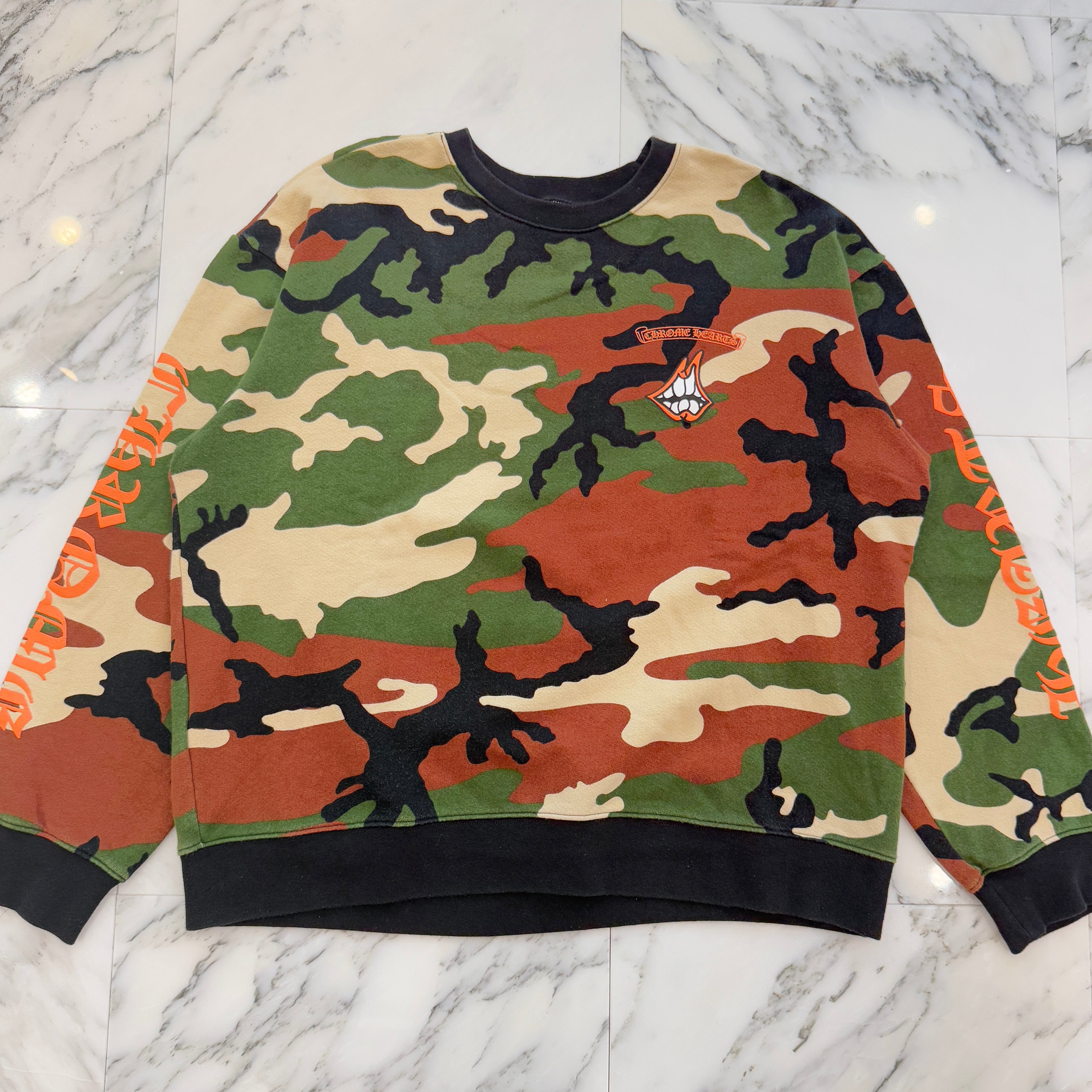 CHROME HEARTS × MATTY BOY 2022SS PPO CAUTION SWTSHRT Size M クロムハーツ × マッティボーイ コーションスウェットシャツ サイズM