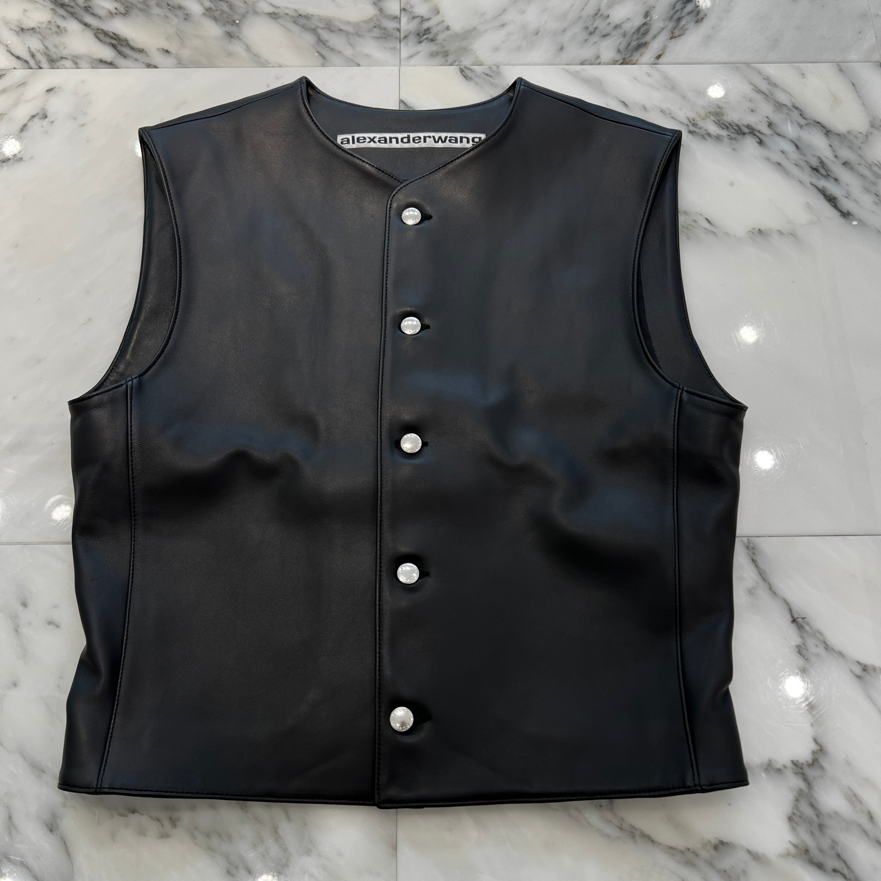 Alexander Wang Leather Motorbike Vest 6WC3232012 Size S アレキサンダー・ワン レザー モーターバイクベスト サイズS