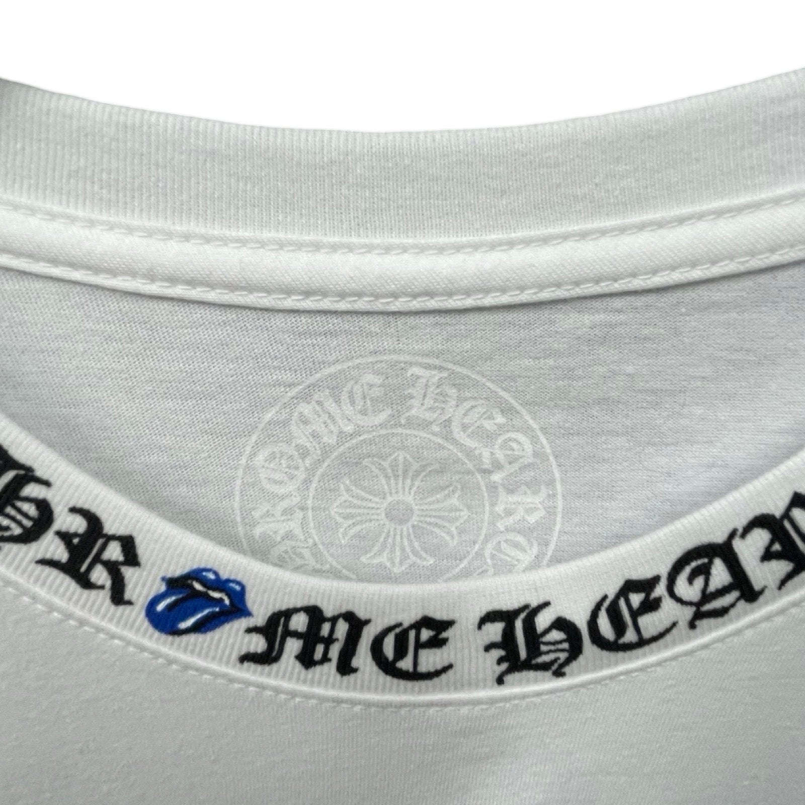CHROME HEARTS×The Rolling Stones 2024SS Lip Tan Neck Logo Back Scroll L/S Tee Size L