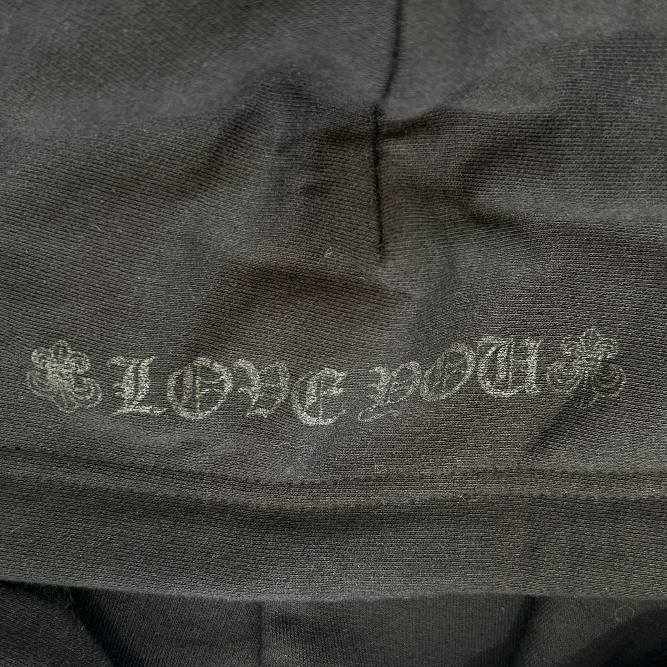 CHROME HEARTS 2025SS CANNES Limited Hooded "LOVE YOU" BS FLARE Horseshoe Pullover Hoodie Size XS クロムハーツ カンヌ限定 フーデッド "LOVE YOU" BSフレア ホースシュー プルオーバーフーディ サイズXS
