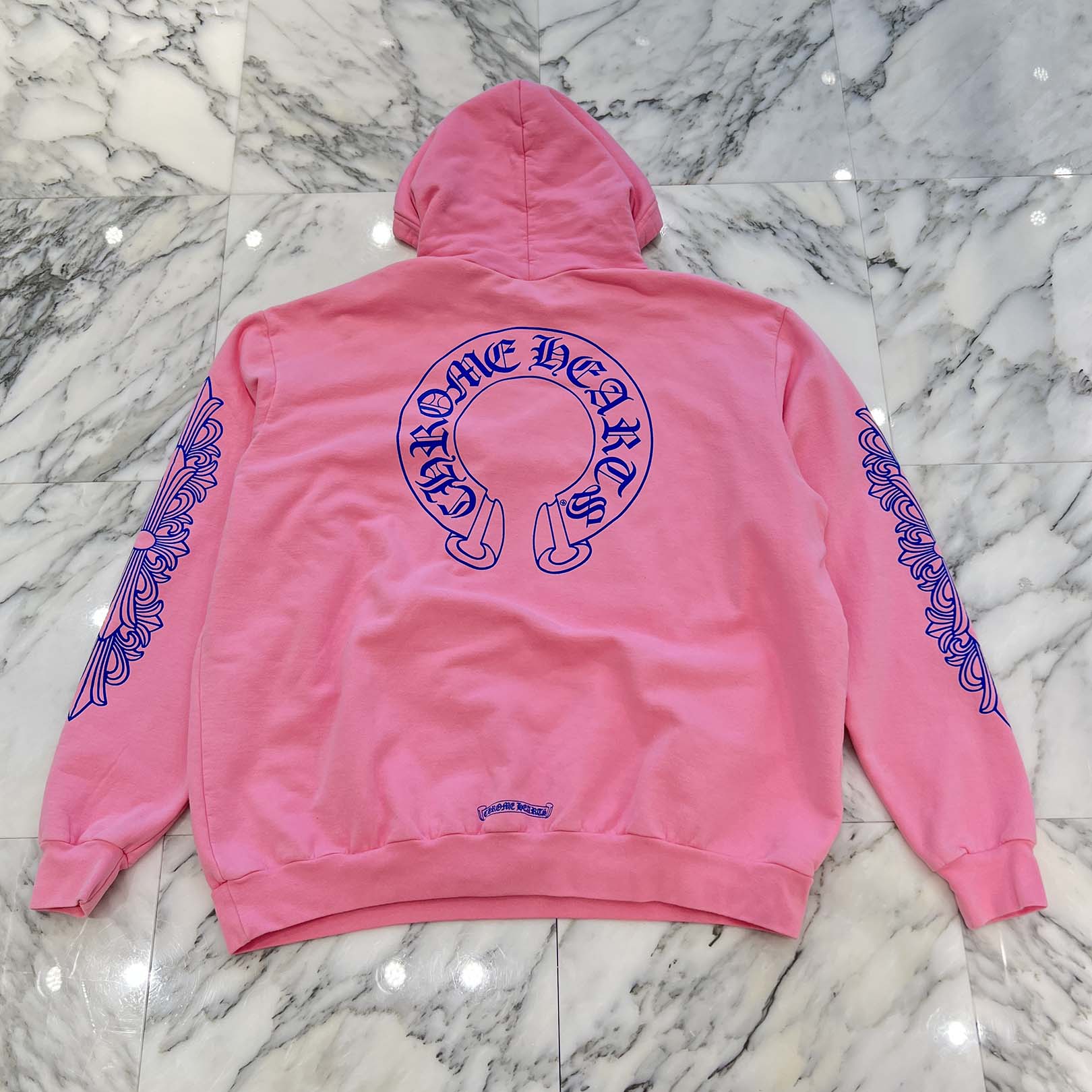 美品クロムハーツ フローラルクロス ホースシュー プルオーバーフーディ サイズM CHROME HEARTS 銀座店 クロムハーツ SALE 新品 フローラルクロス